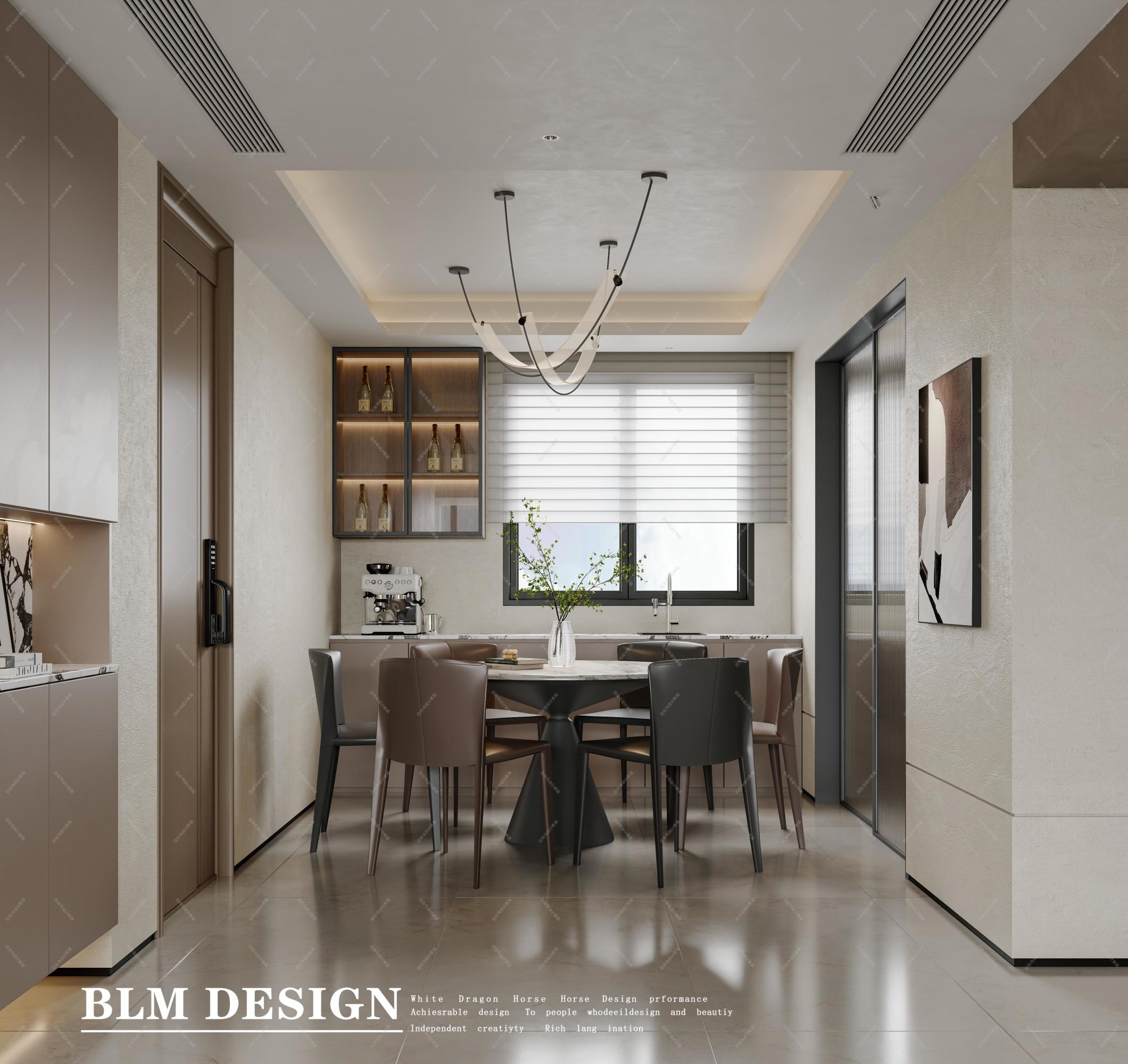 现代客餐厅——白龙马效果图[ID: 115754101]_建e效果图