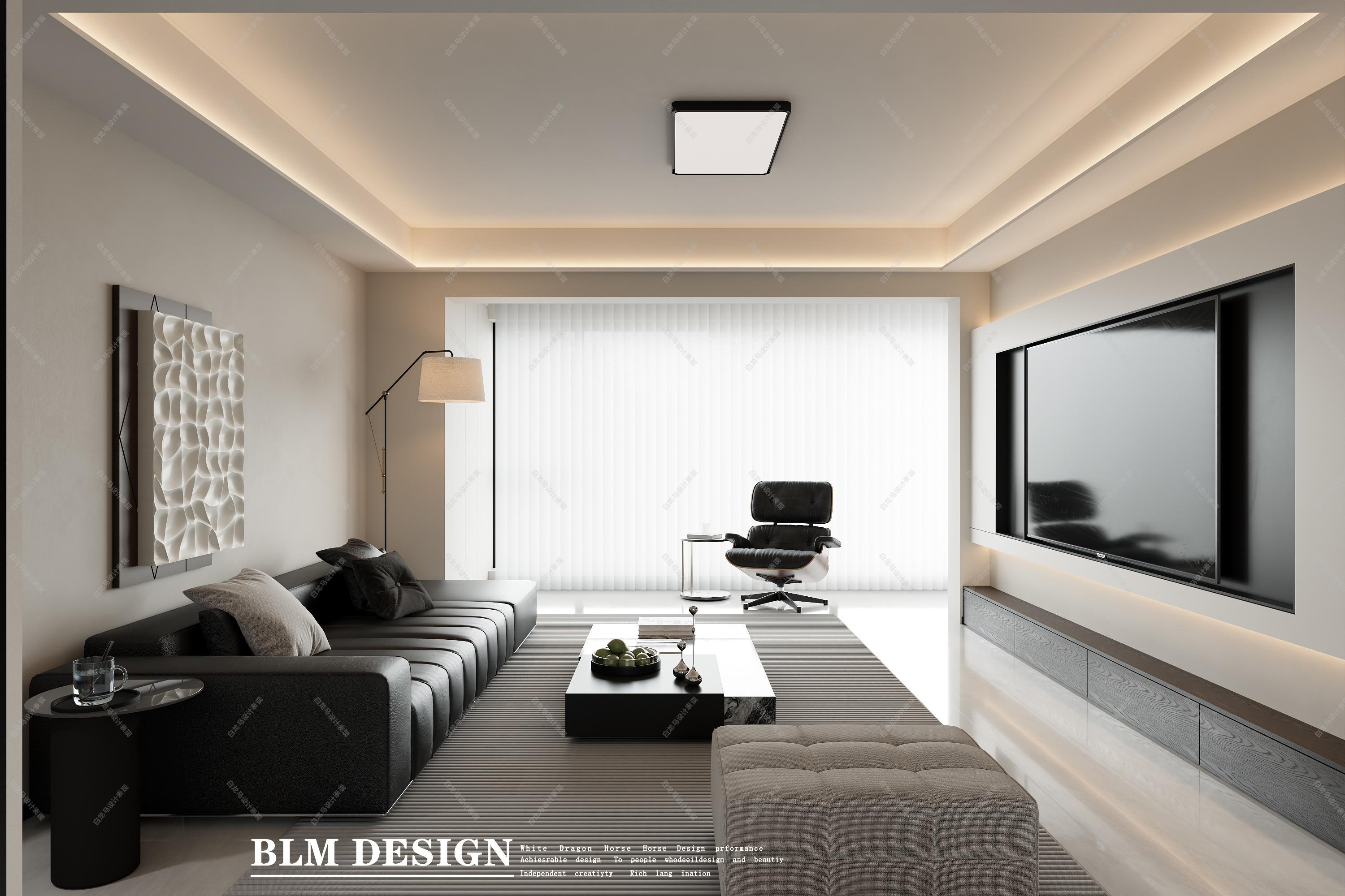 现代客餐厅——白龙马效果图[ID: 115426393]_建e效果图