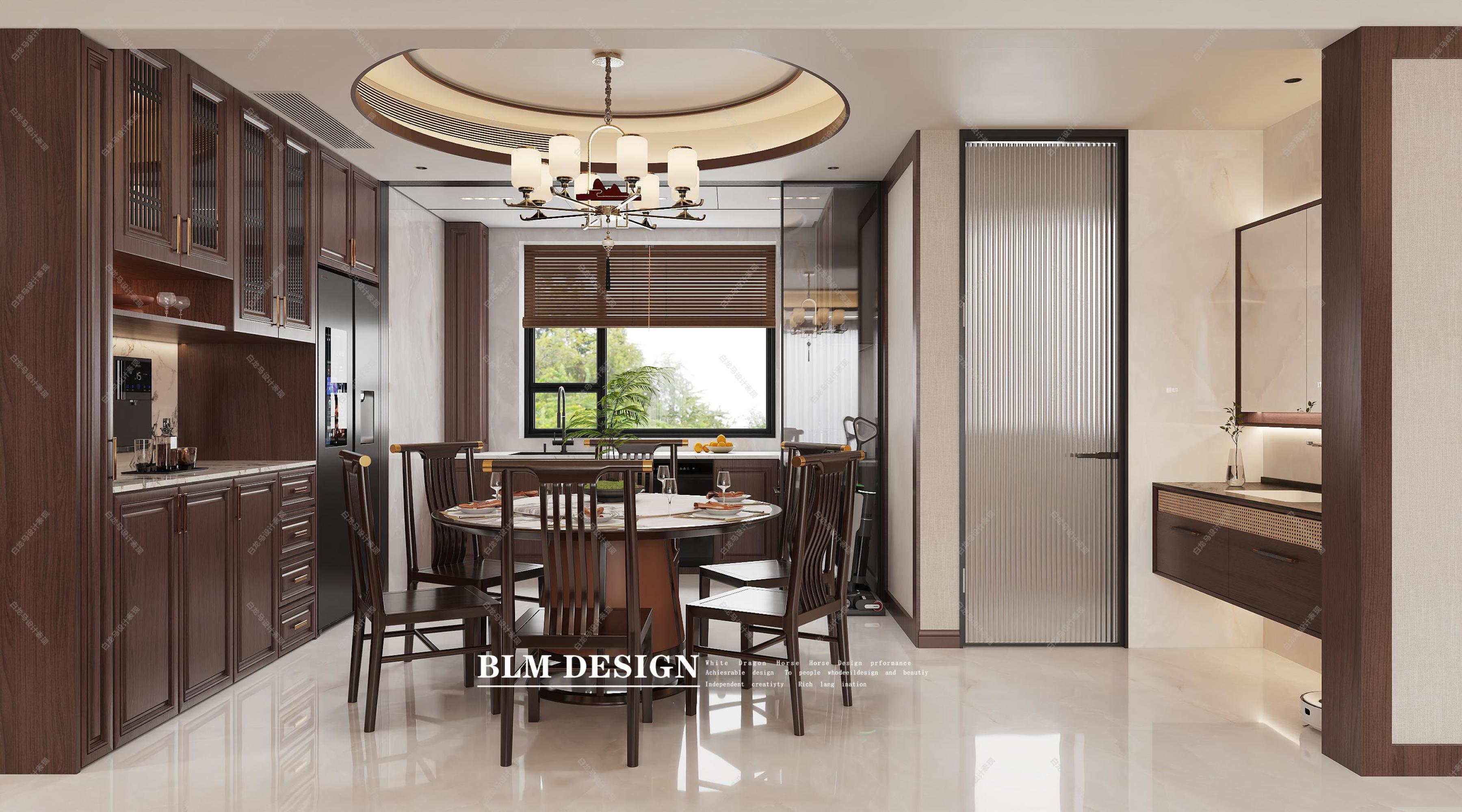 中式客餐厅——白龙马效果图[ID: 115426363]_建e效果图