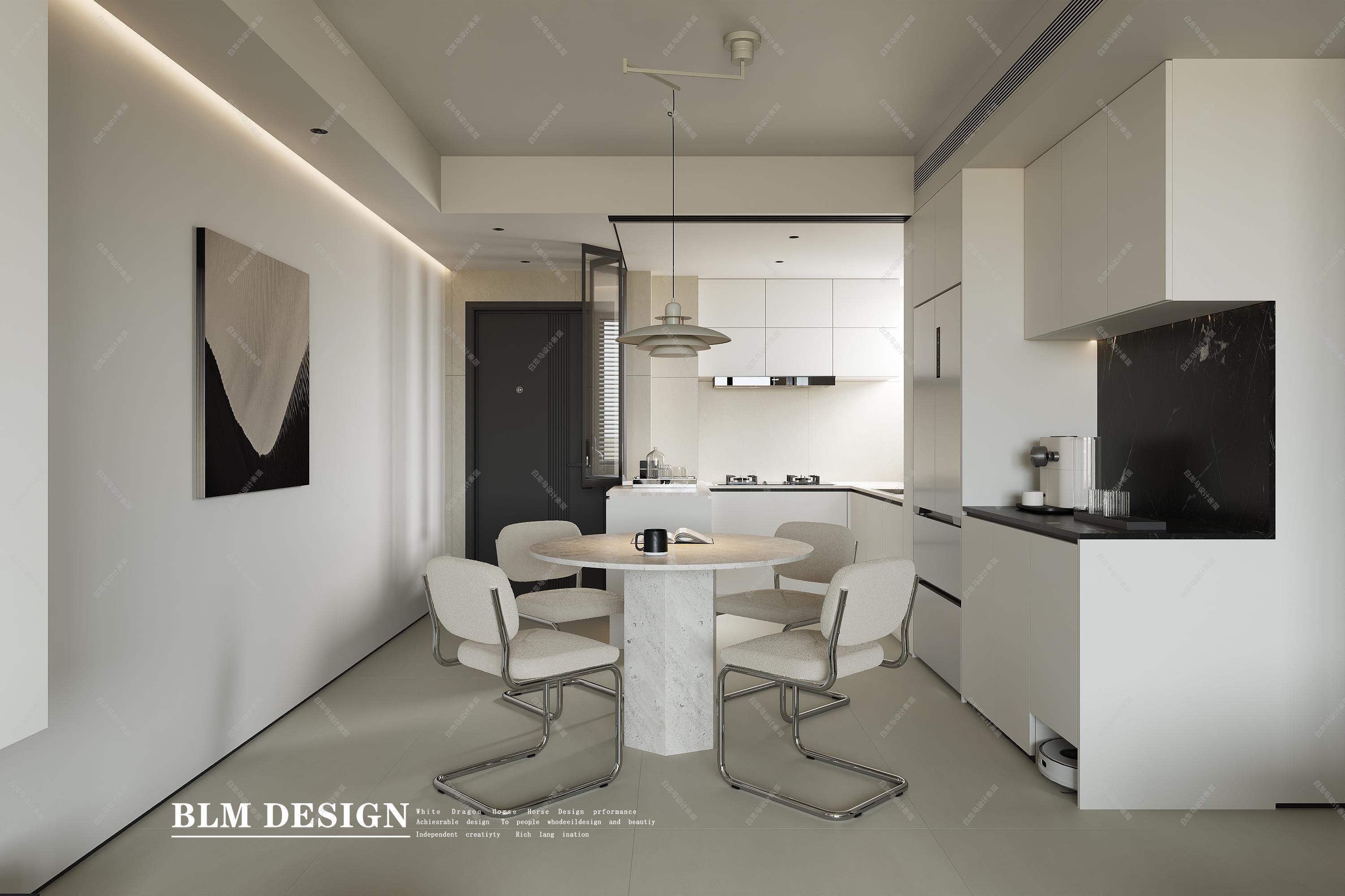 现代客餐厅——白龙马效果图[ID: 115426405]_建e效果图