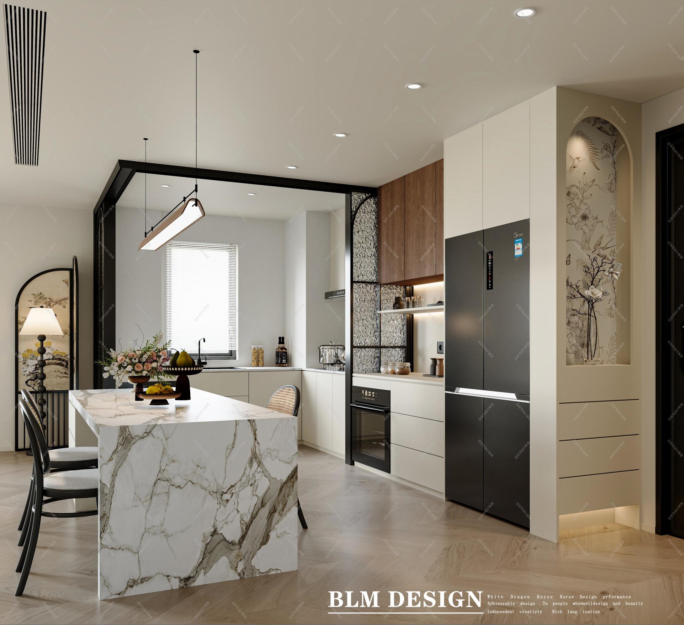 法式客餐厅——白龙马效果图[ID: 115557497]_建e效果图
