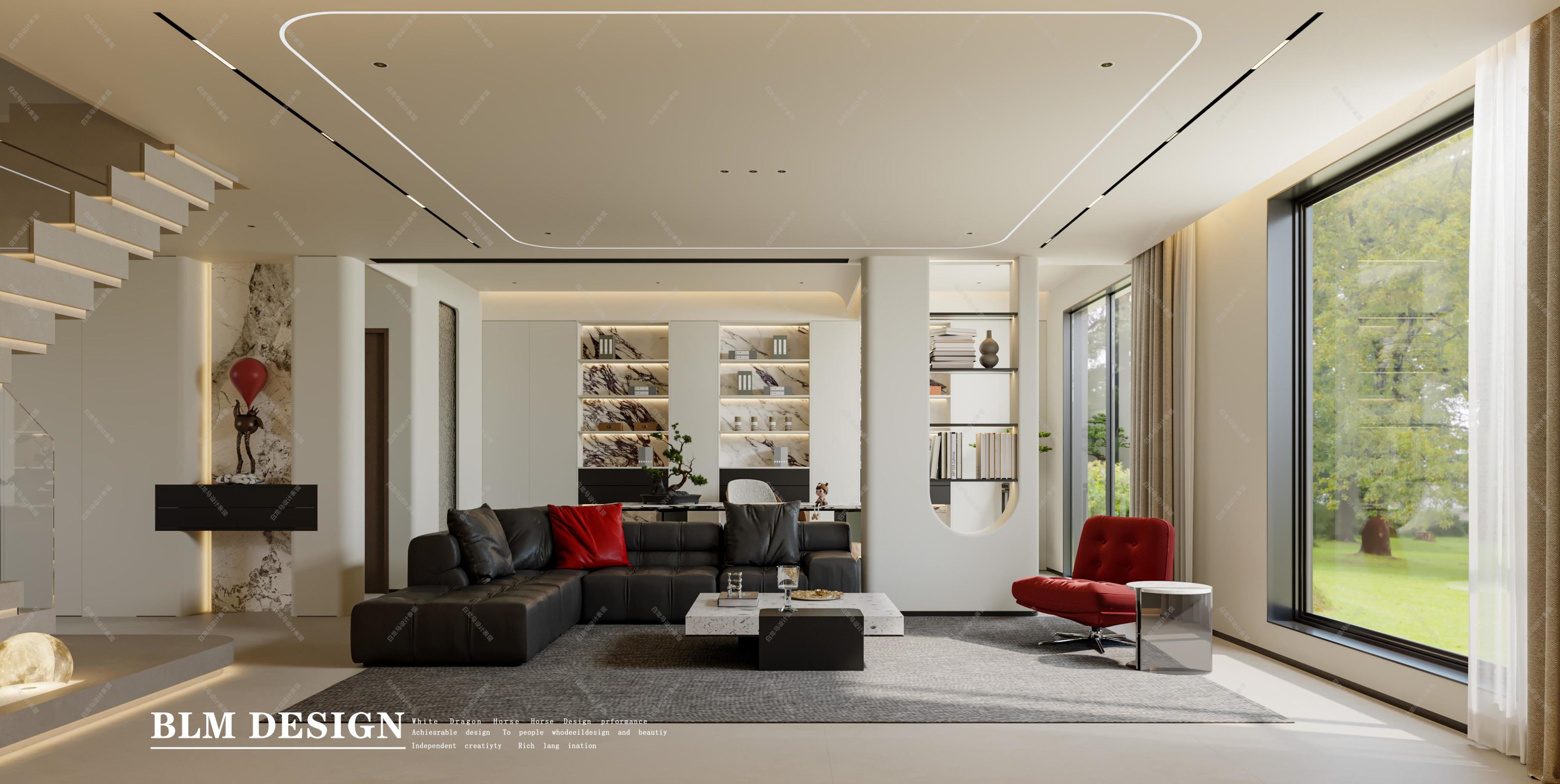 现代客餐厅——白龙马效果图[ID: 115557501]_建e效果图