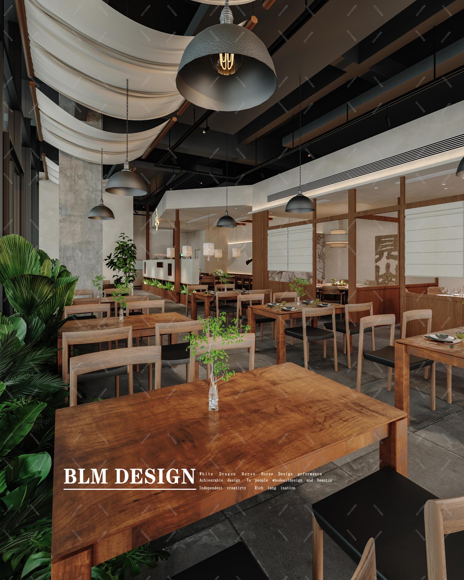 餐厅——白龙马效果图[ID: 115557495]_建e效果图