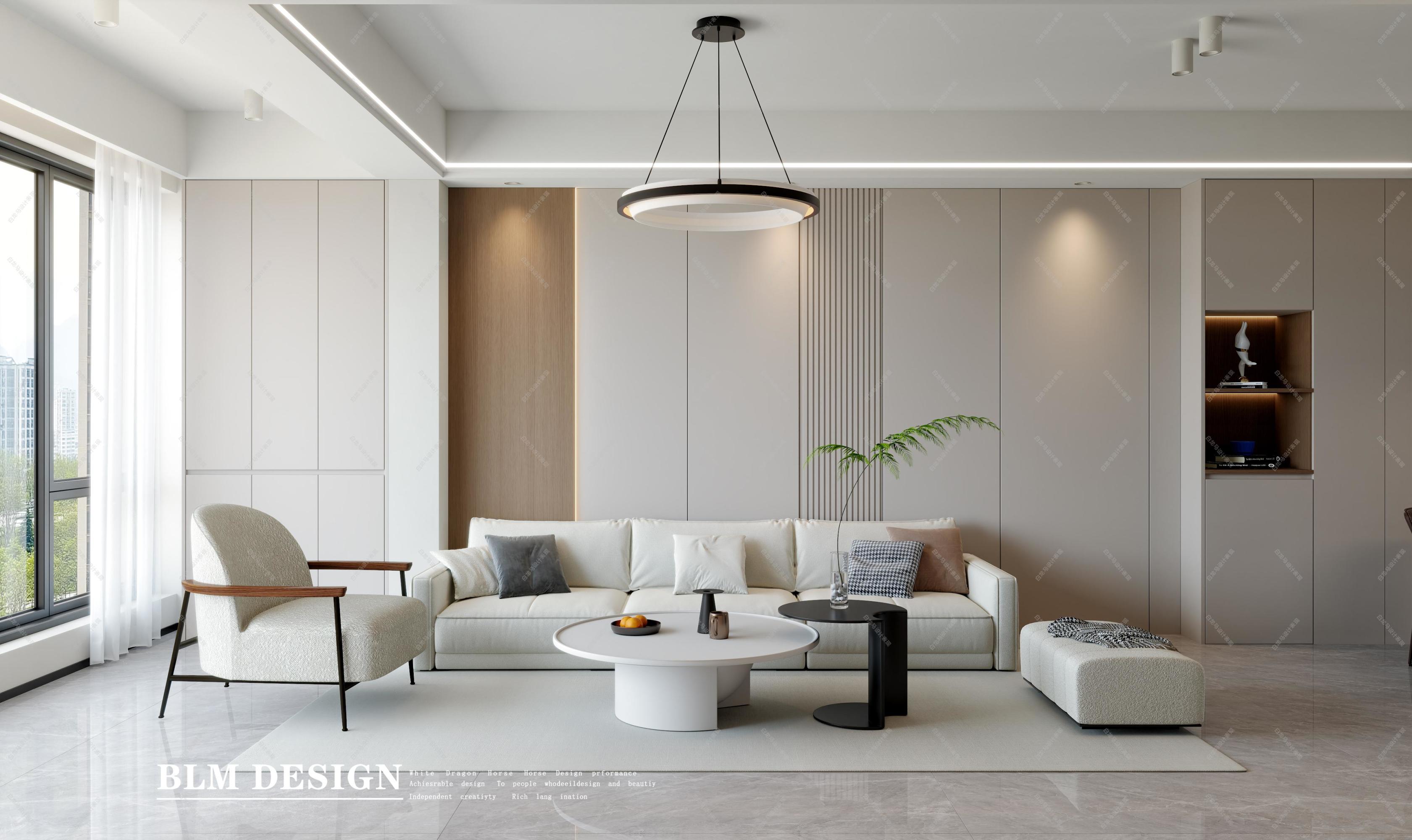 现代客餐厅——白龙马效果图[ID: 115491853]_建e效果图