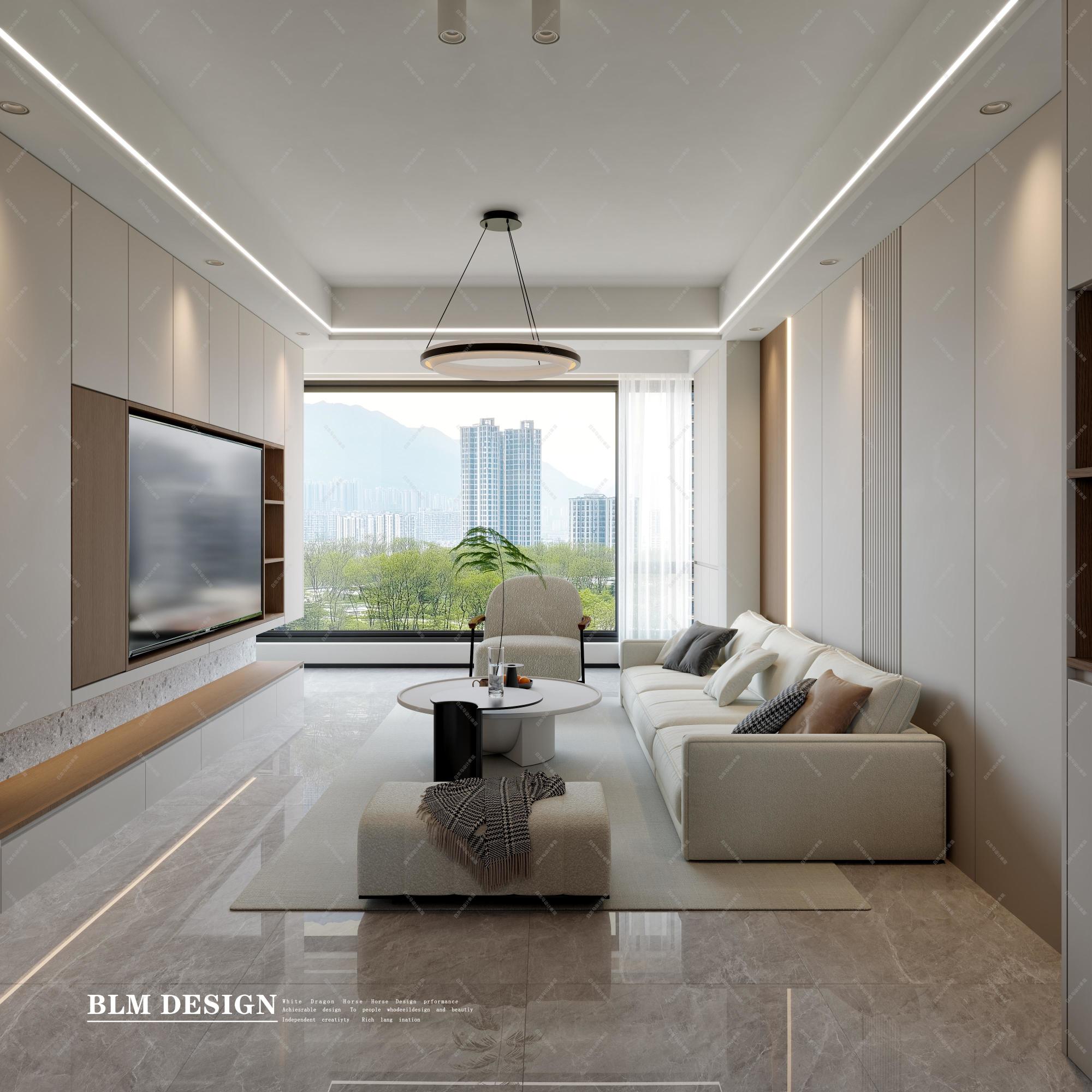 现代客餐厅——白龙马效果图[ID: 115491853]_建e效果图
