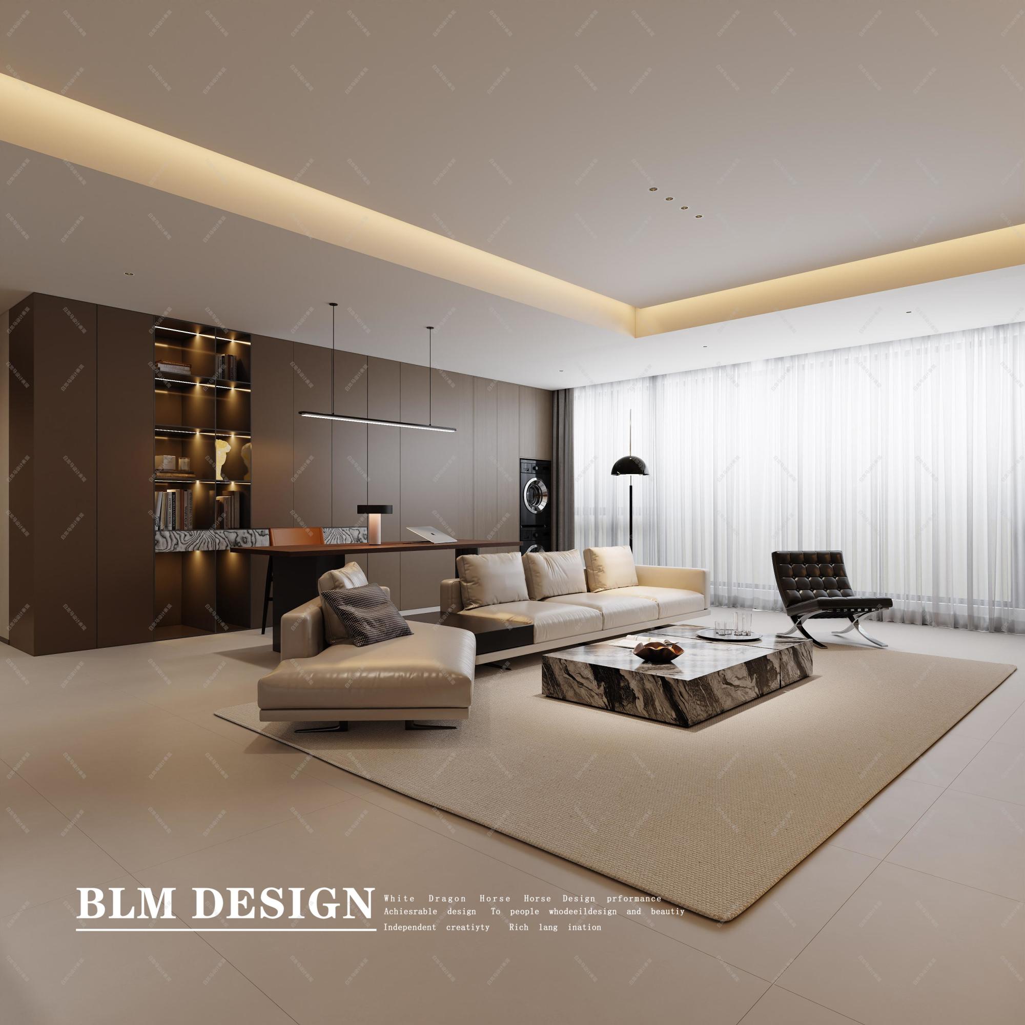 意式极简——白龙马效果图[ID: 115492012]_建e效果图
