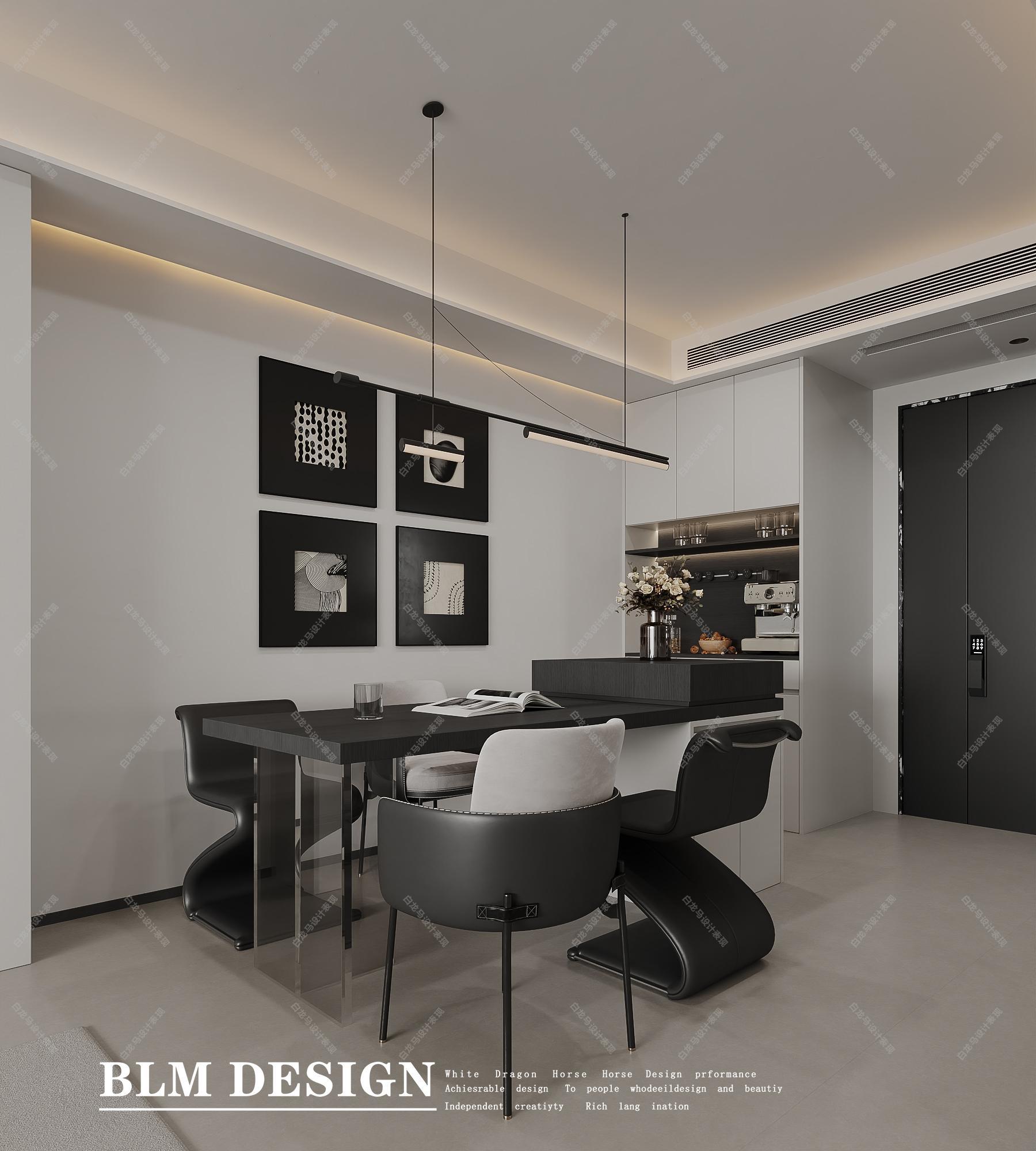 现代客餐厅——白龙马效果图[ID: 115492001]_建e效果图