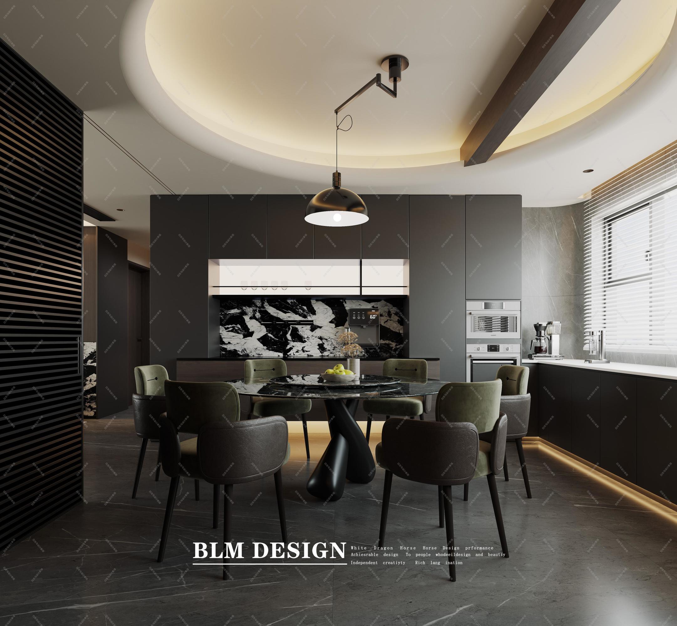意式轻奢——白龙马效果图[ID: 115491841]_建e效果图
