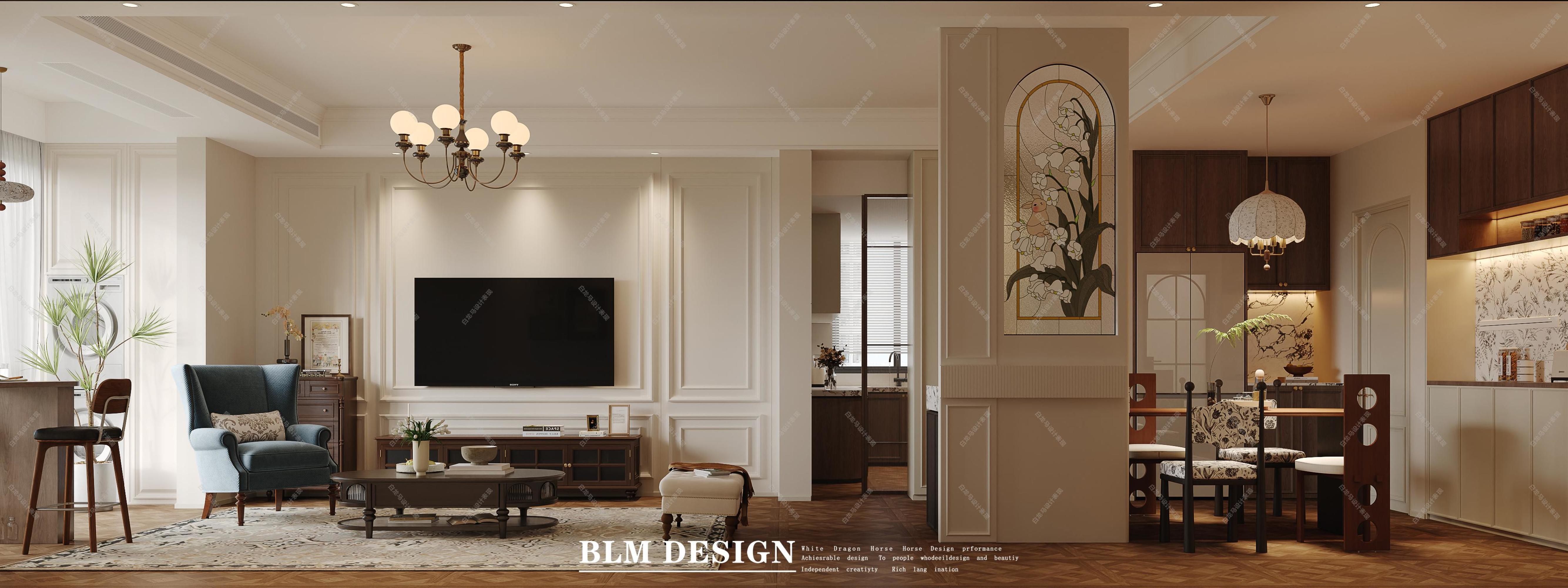 法式中古客餐厅——白龙马效果图[ID: 115491908]_建e效果图