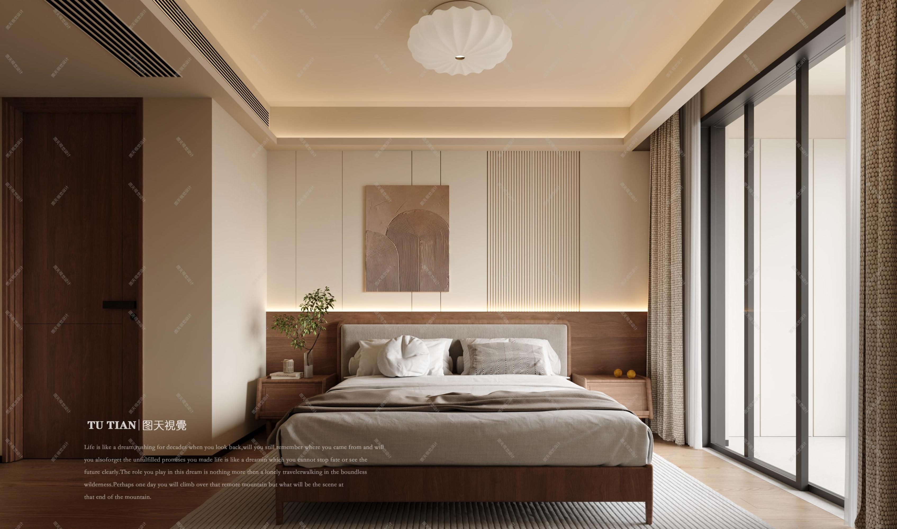 深秋复古的家 ~ 极简与中古的碰撞——图天设计表现[ID: 116212744]_建e效果图