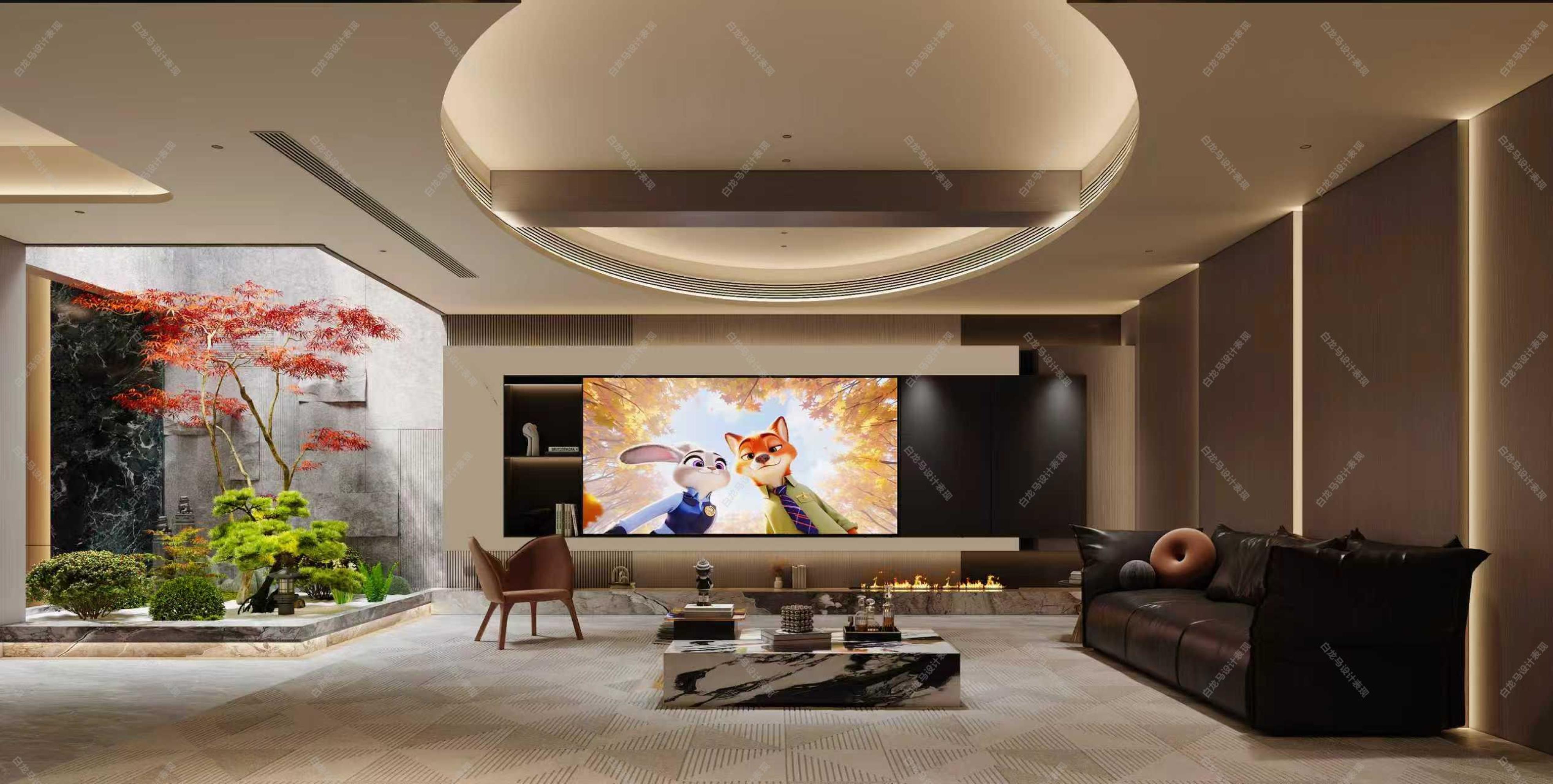 现代——白龙马效果图[ID: 116212912]_建e效果图