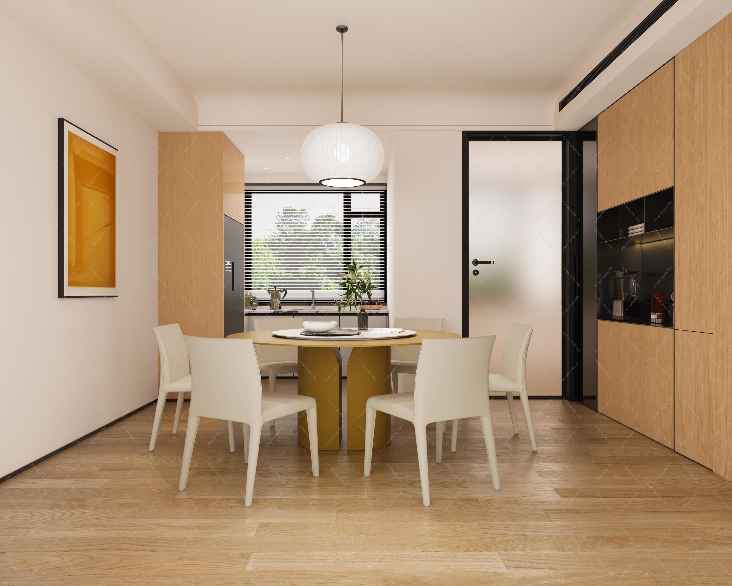 COSMO MOBILI｜现代极简客餐厅｜极简书房设计[ID: 116212871]_建e效果图