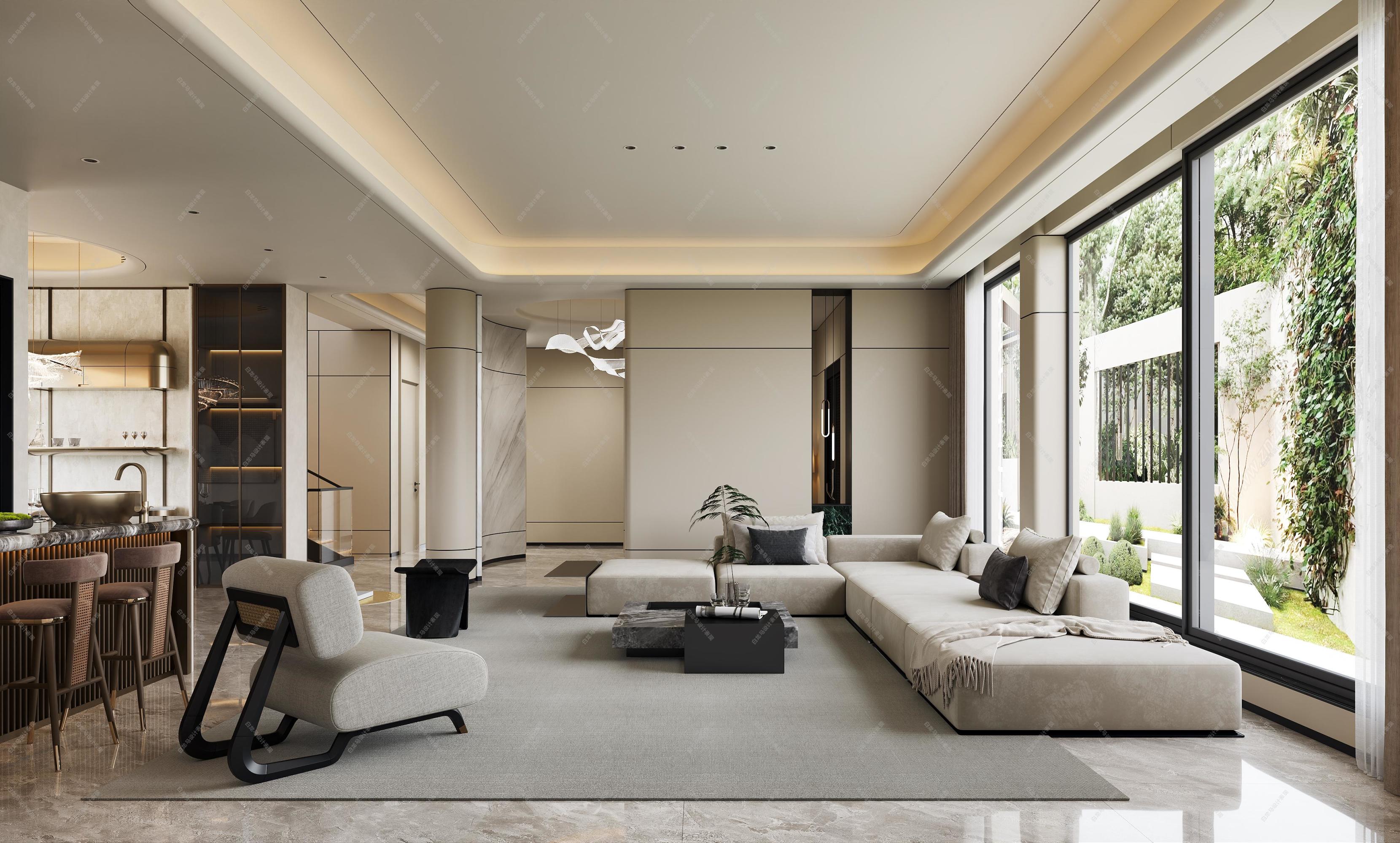 现代——白龙马效果图[ID: 116212839]_建e效果图