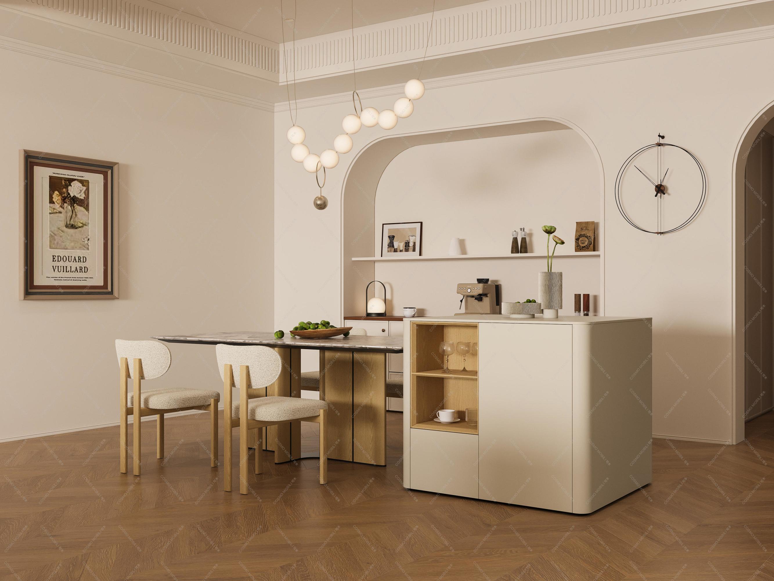 COSMO MOBILI｜法式客餐厅｜奶油风客餐厅[ID: 116147353]_建e效果图