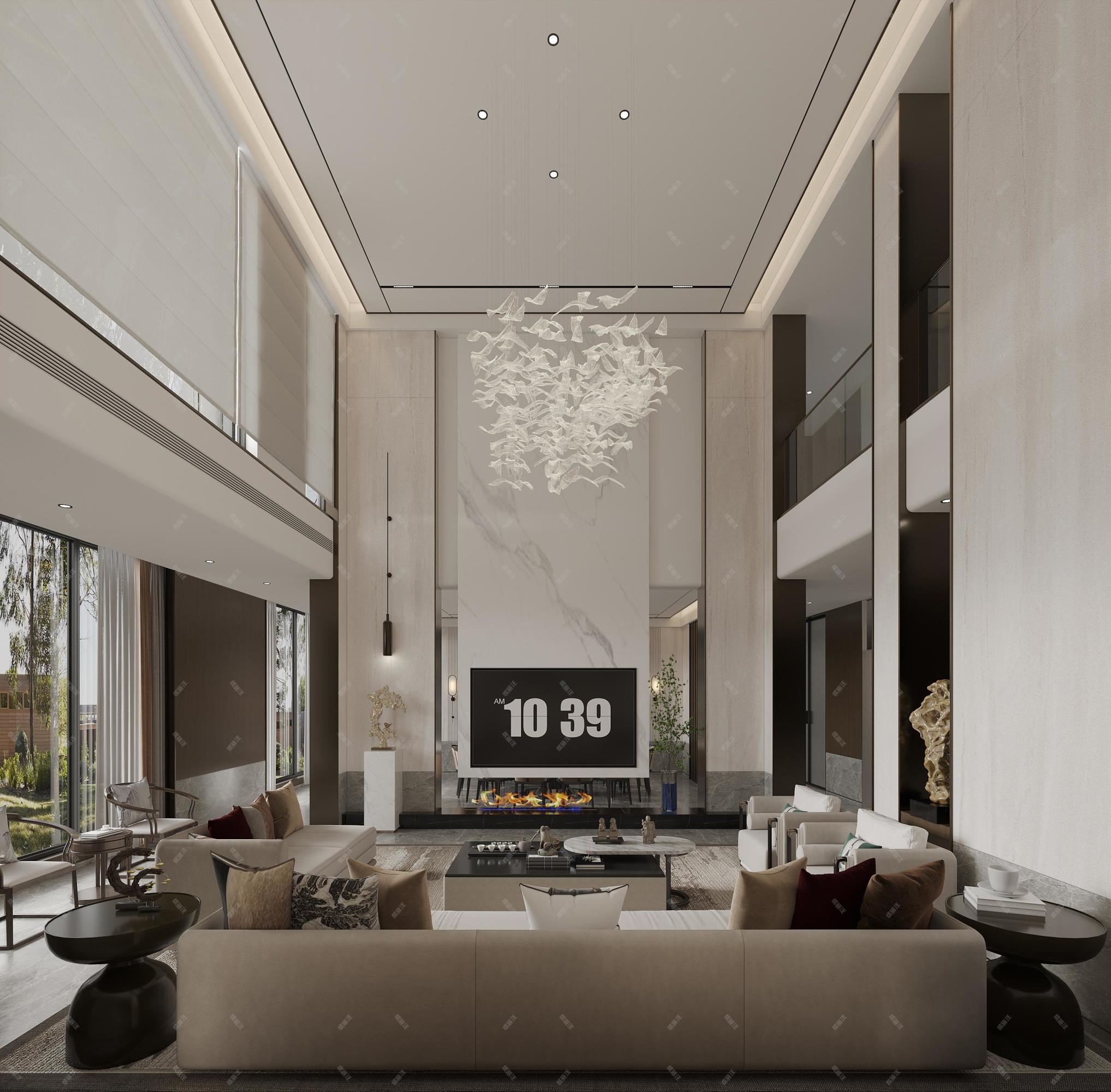 新中式别墅[ID: 116147245]_建e效果图