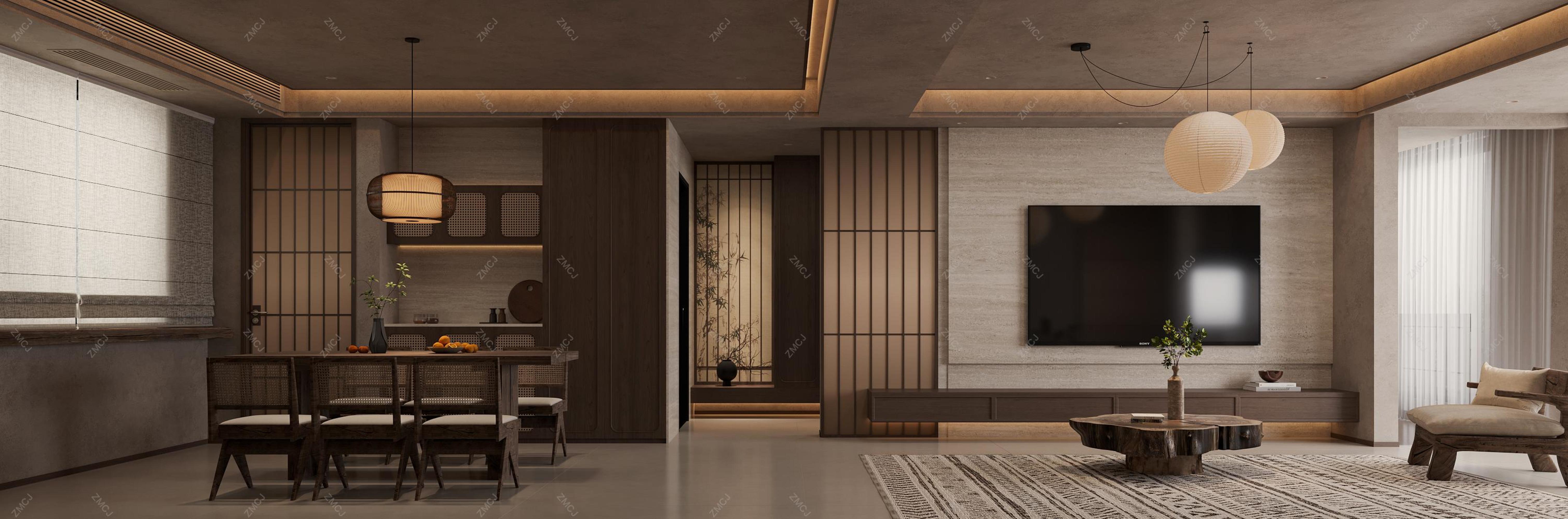 经典日式风格—择木创建新晨效果图[ID: 116343981]_建e效果图