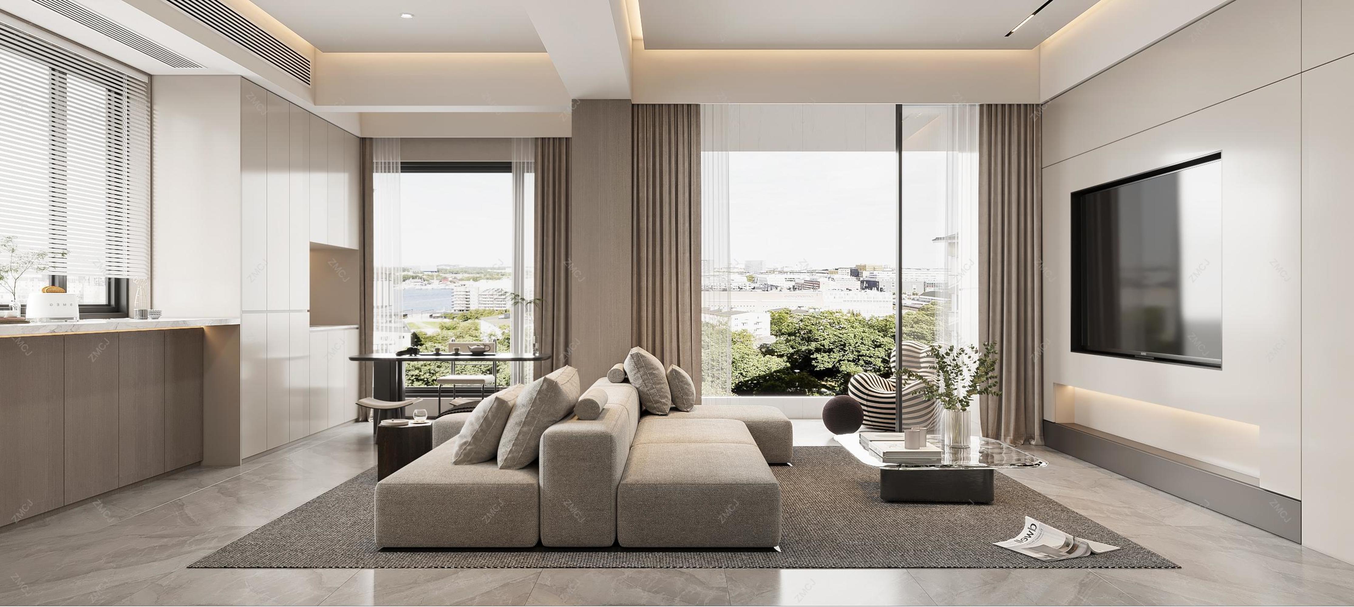 现代极简客餐厅—择木创建新晨效果图[ID: 116343866]_建e效果图