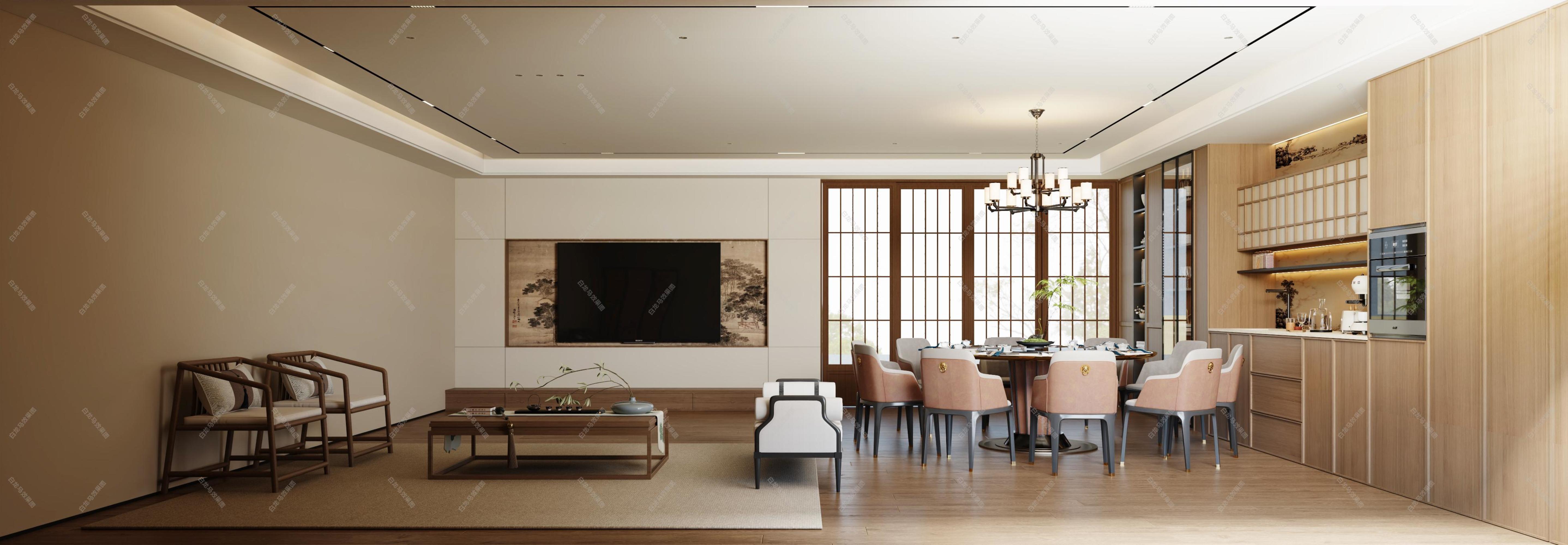 现代——白龙马效果图[ID: 116344029]_建e效果图
