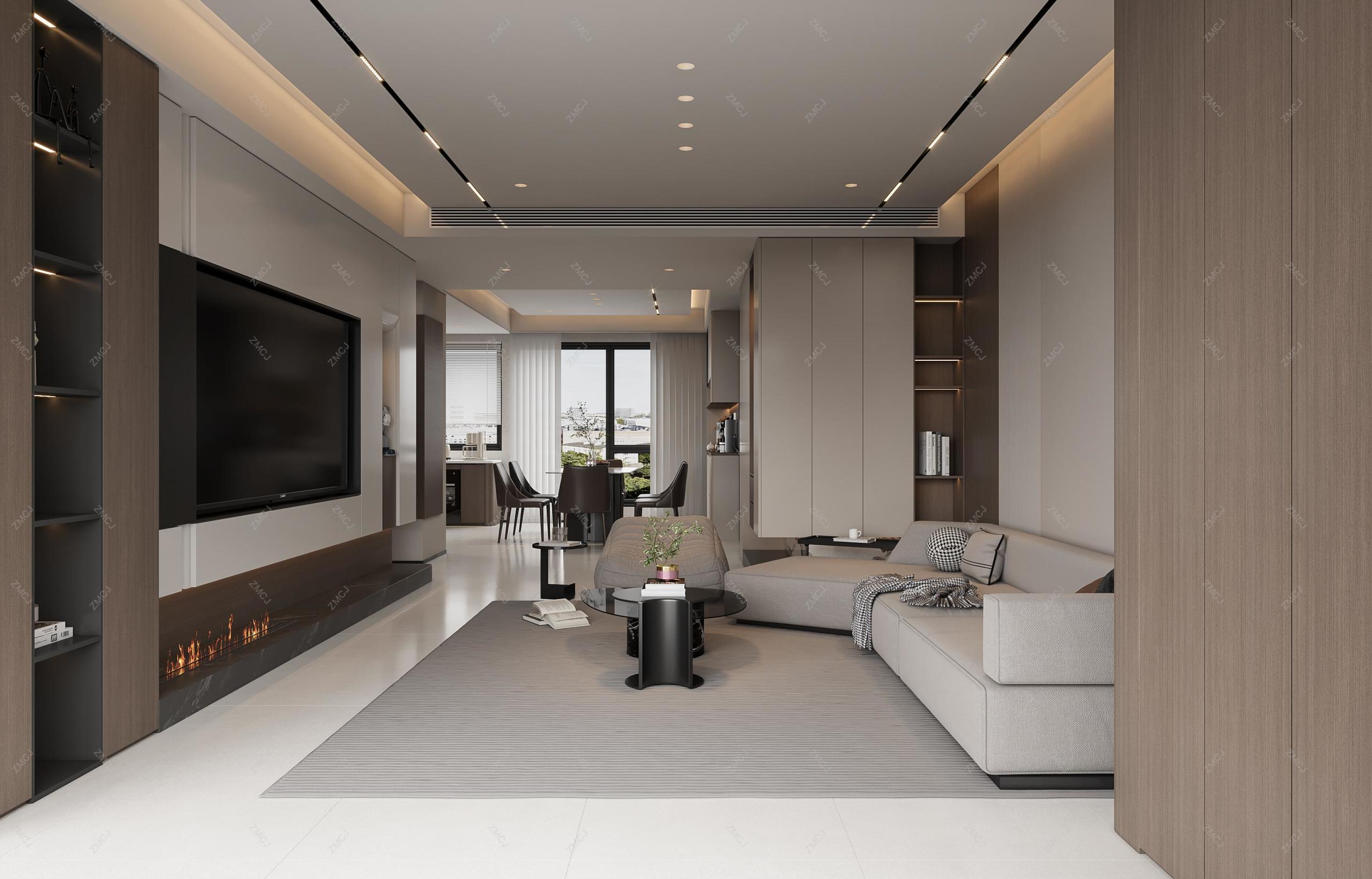 意式极简客餐厅—择木创建新晨效果图[ID: 116343852]_建e效果图