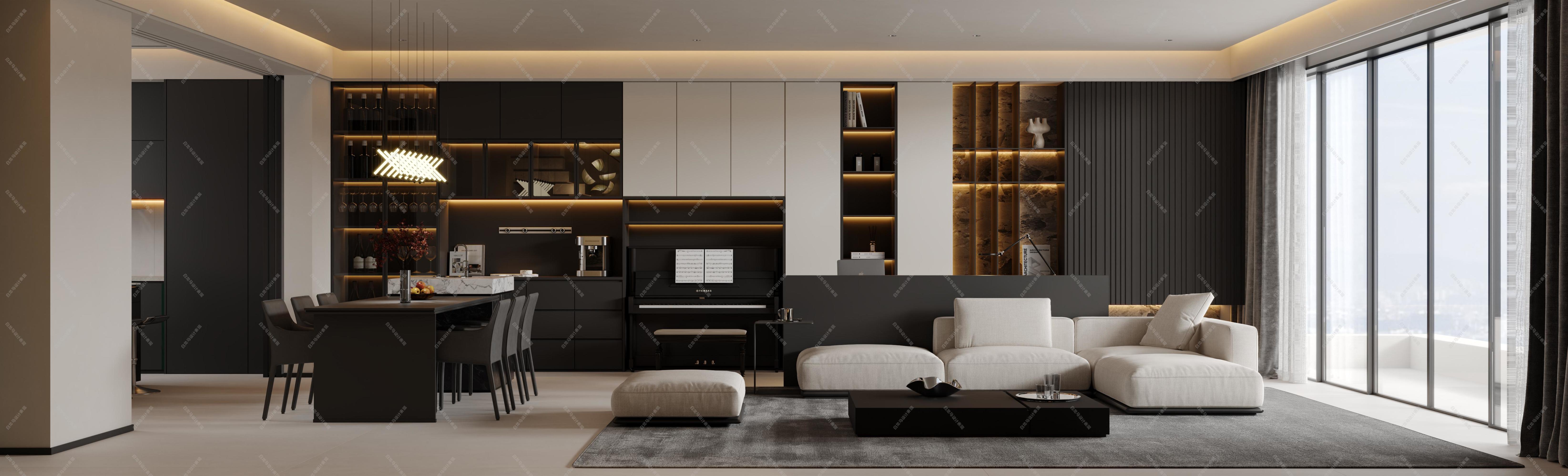 意式轻奢——白龙马设计表现[ID: 116344033]_建e效果图