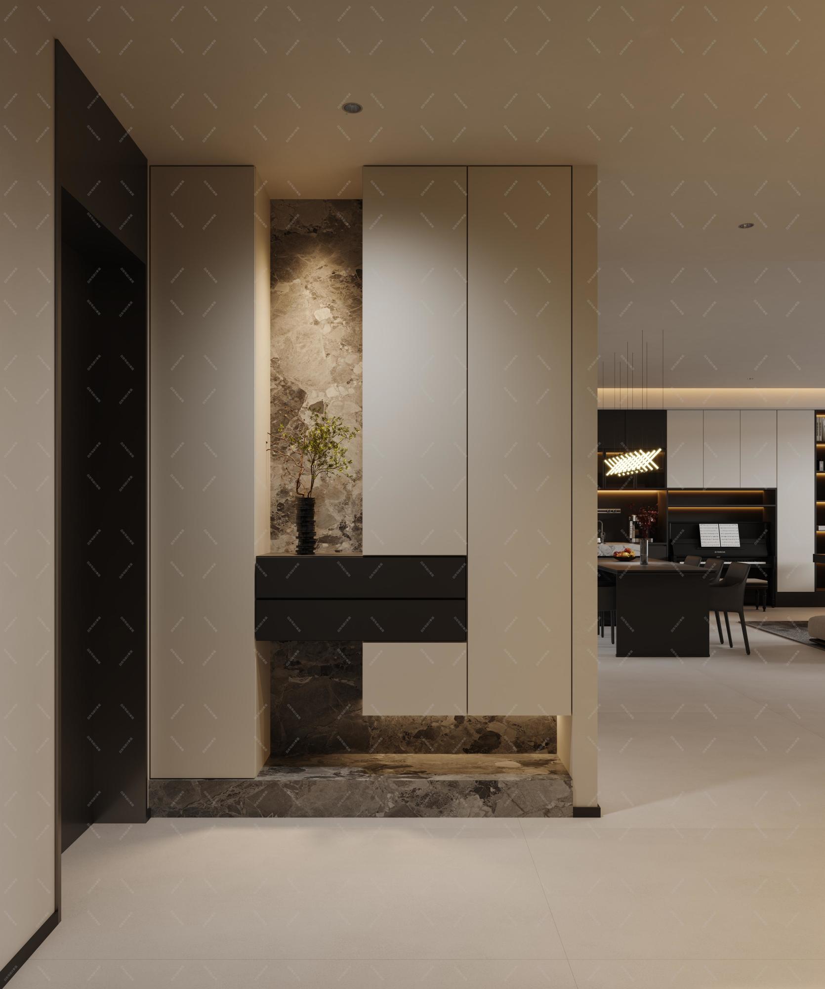 意式轻奢——白龙马设计表现[ID: 116344033]_建e效果图