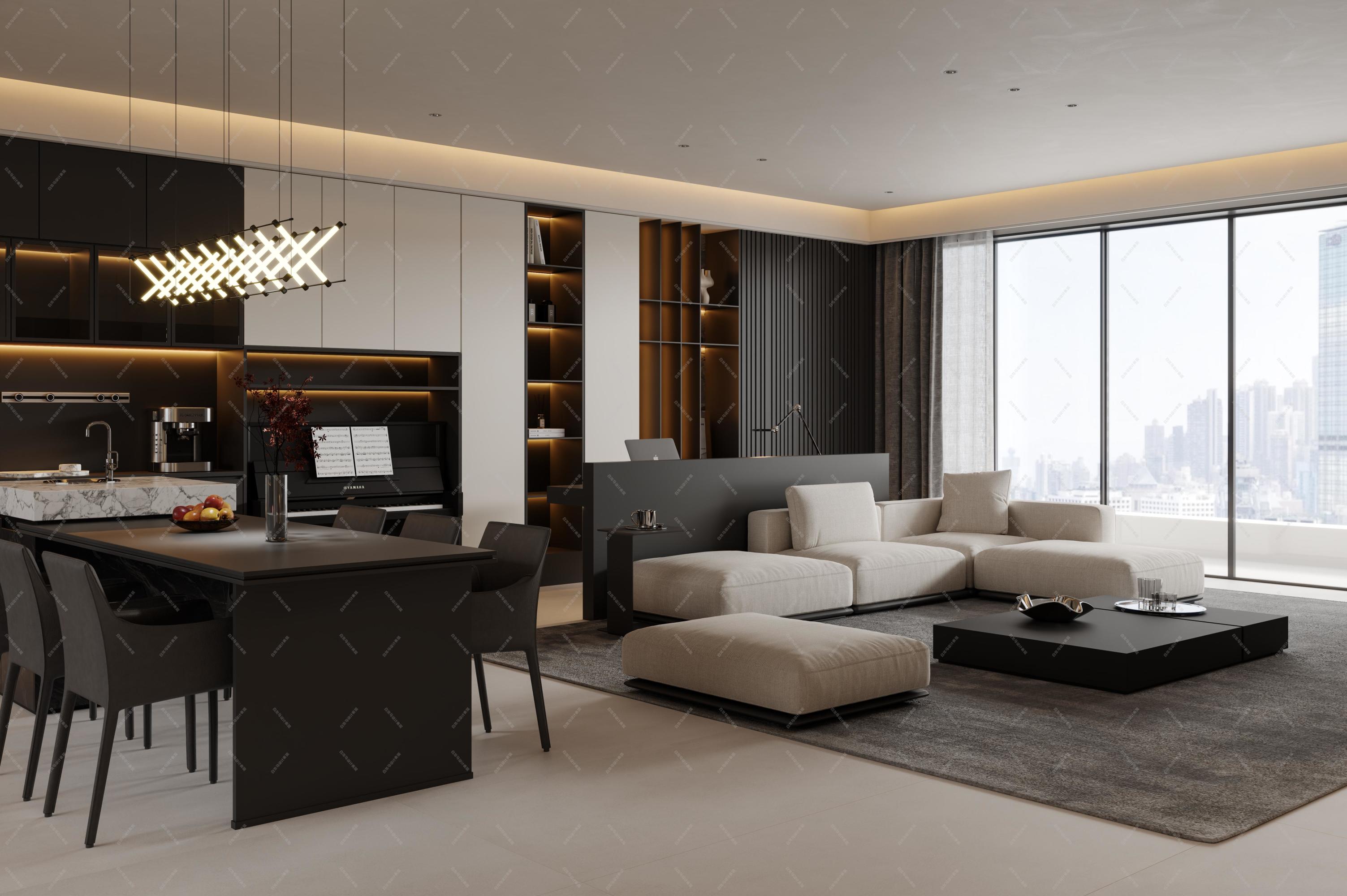意式轻奢——白龙马设计表现[ID: 116344033]_建e效果图