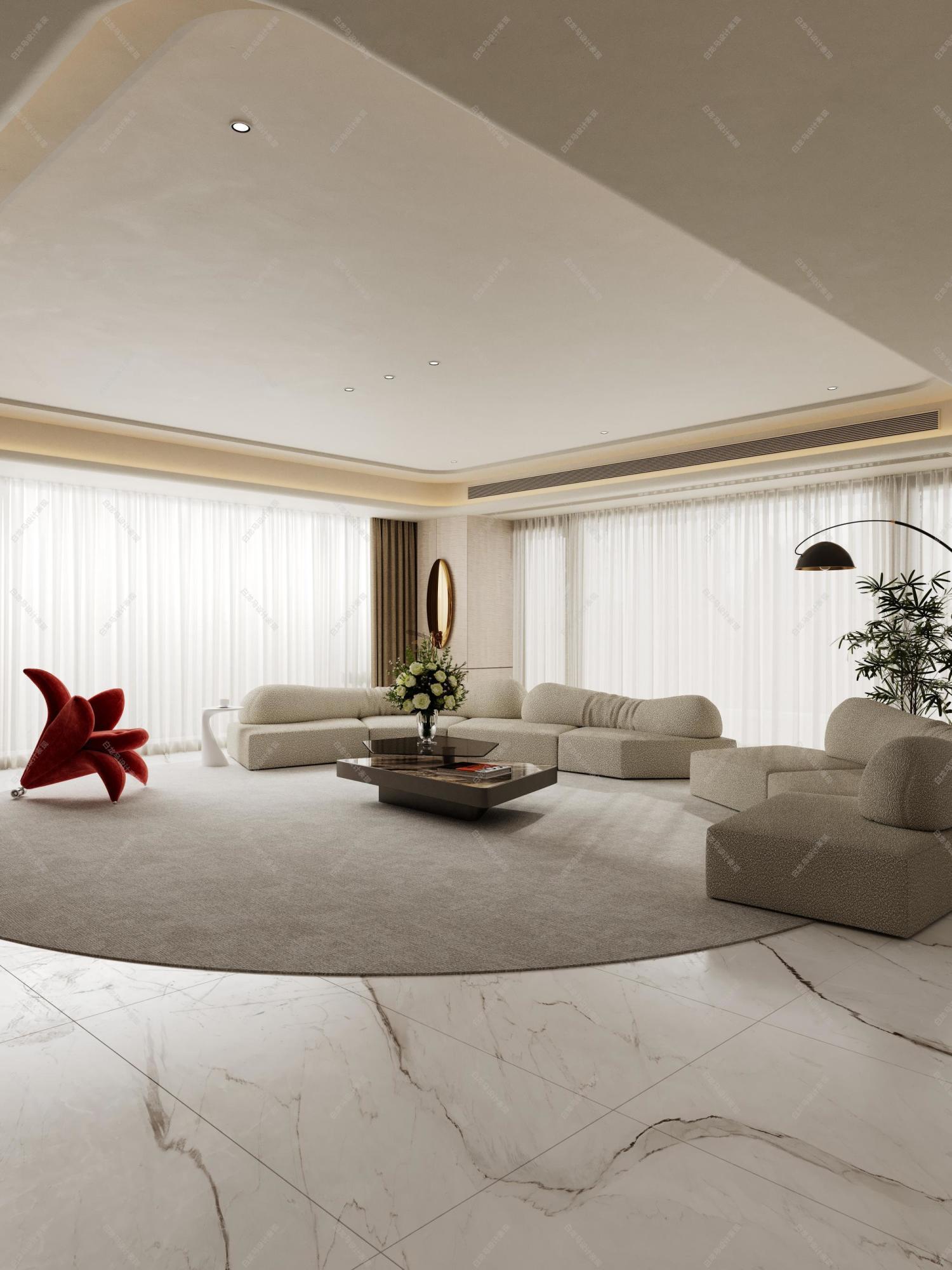 现代轻奢——白龙马效果图[ID: 116343921]_建e效果图