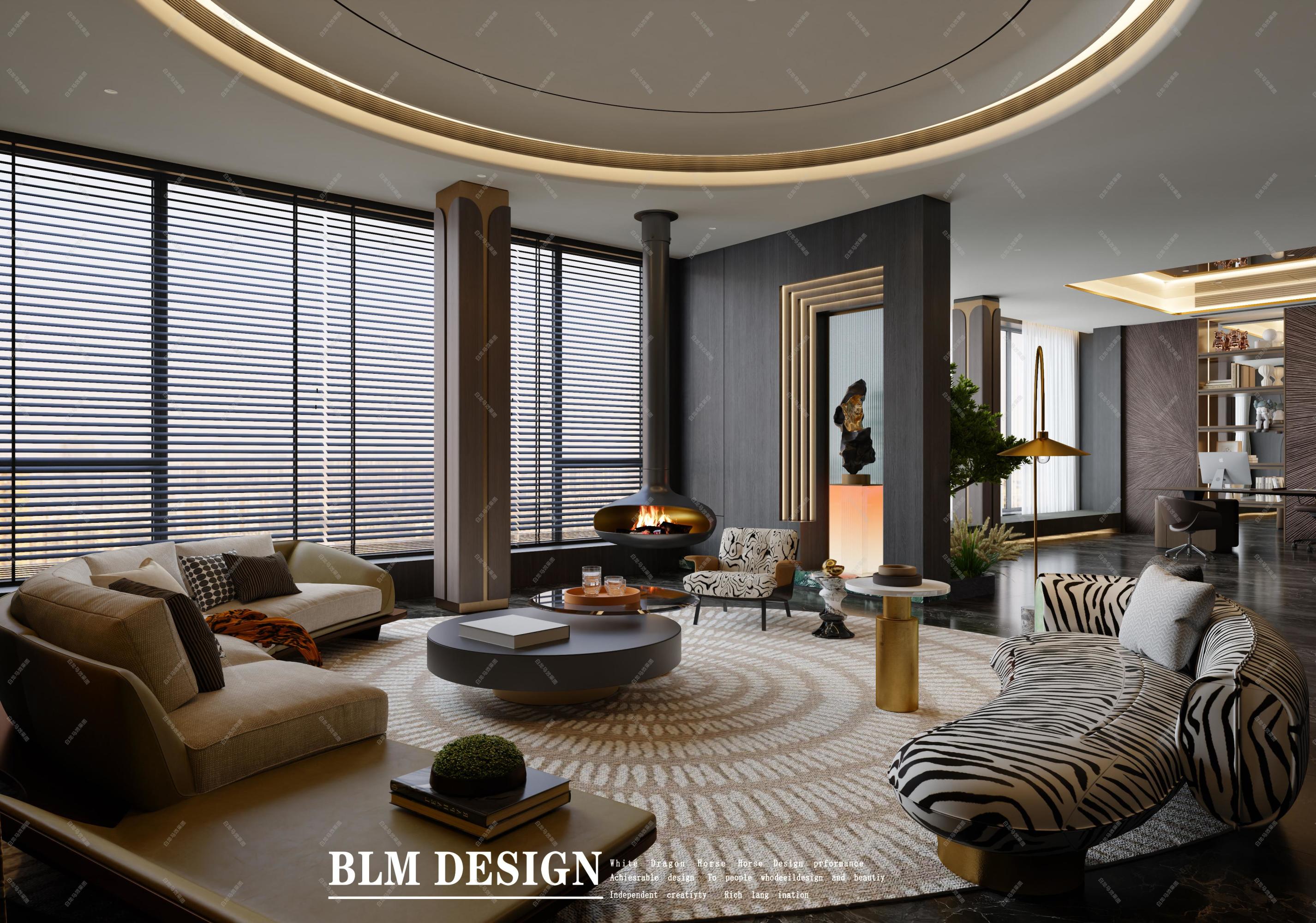 现代轻奢——白龙马效果图[ID: 116343943]_建e效果图