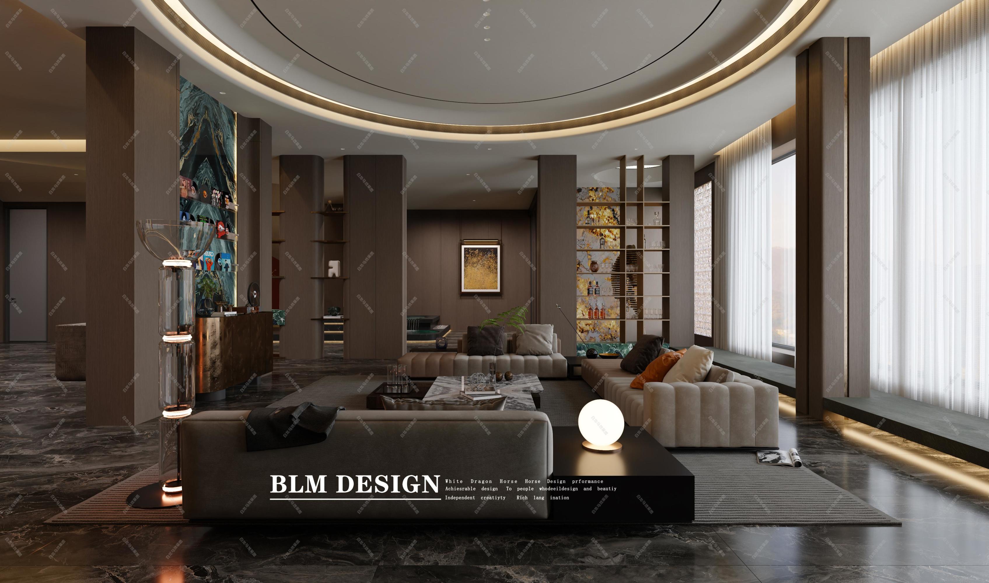 意式轻奢——白龙马效果图[ID: 116278344]_建e效果图