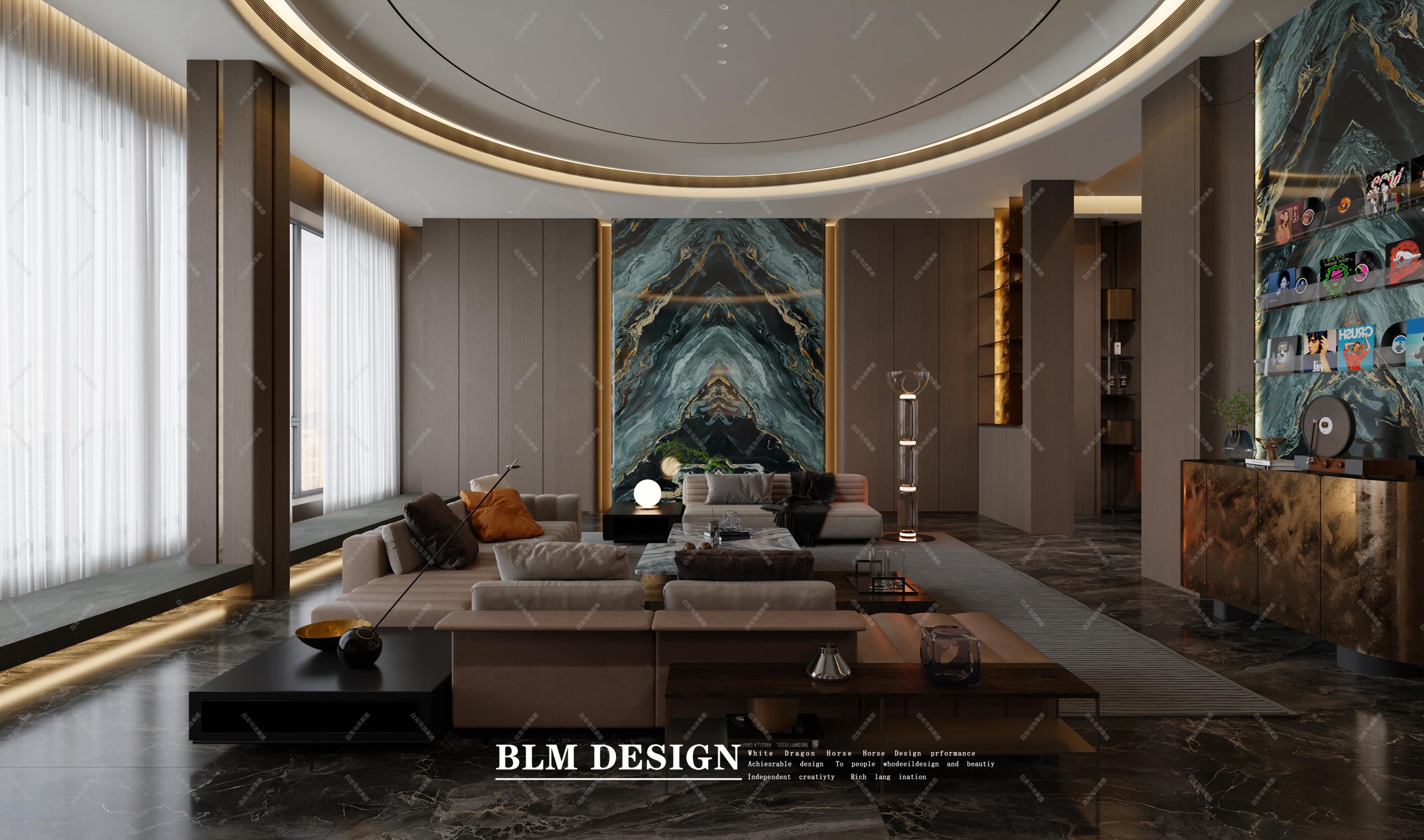 意式轻奢——白龙马效果图[ID: 116278344]_建e效果图