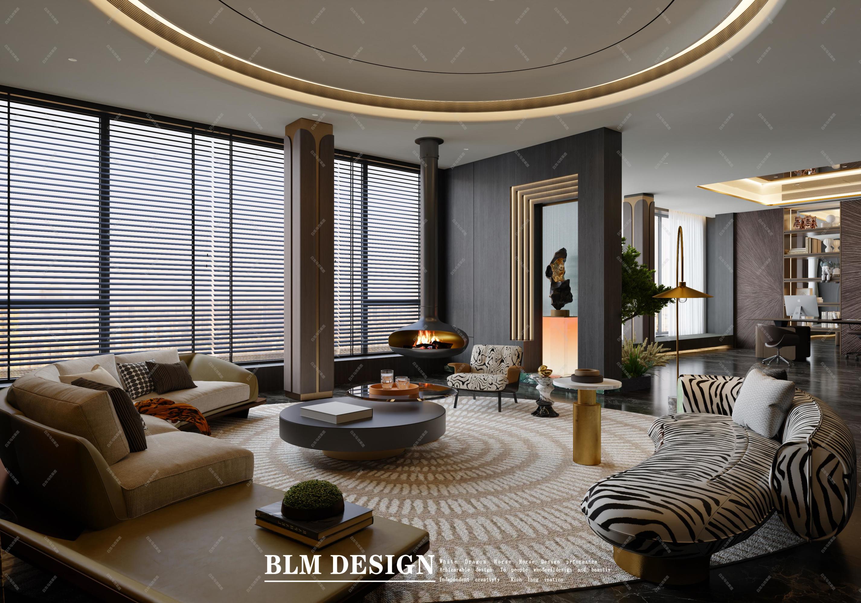 意式轻奢——白龙马效果图[ID: 116278344]_建e效果图