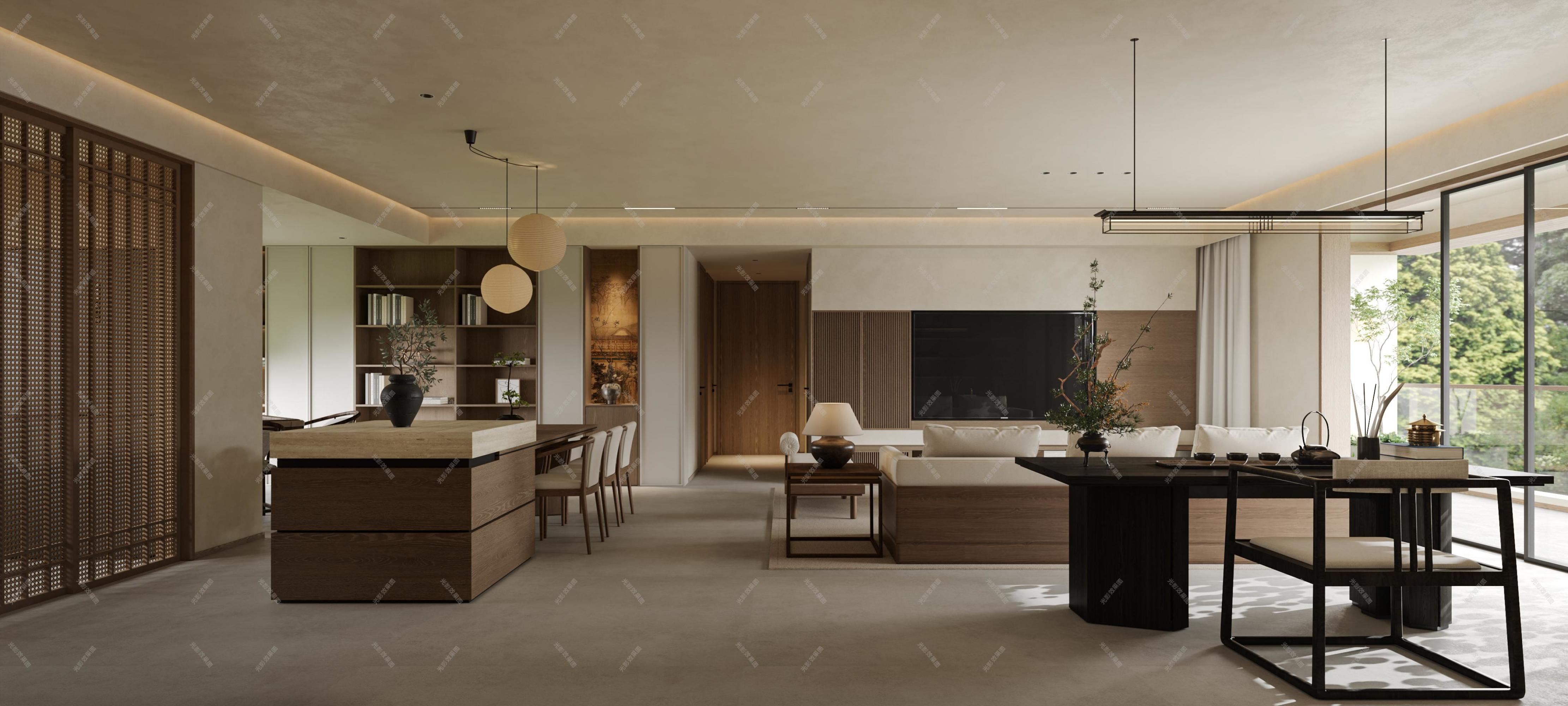 中古风家装效果图[ID: 116278275]_建e效果图