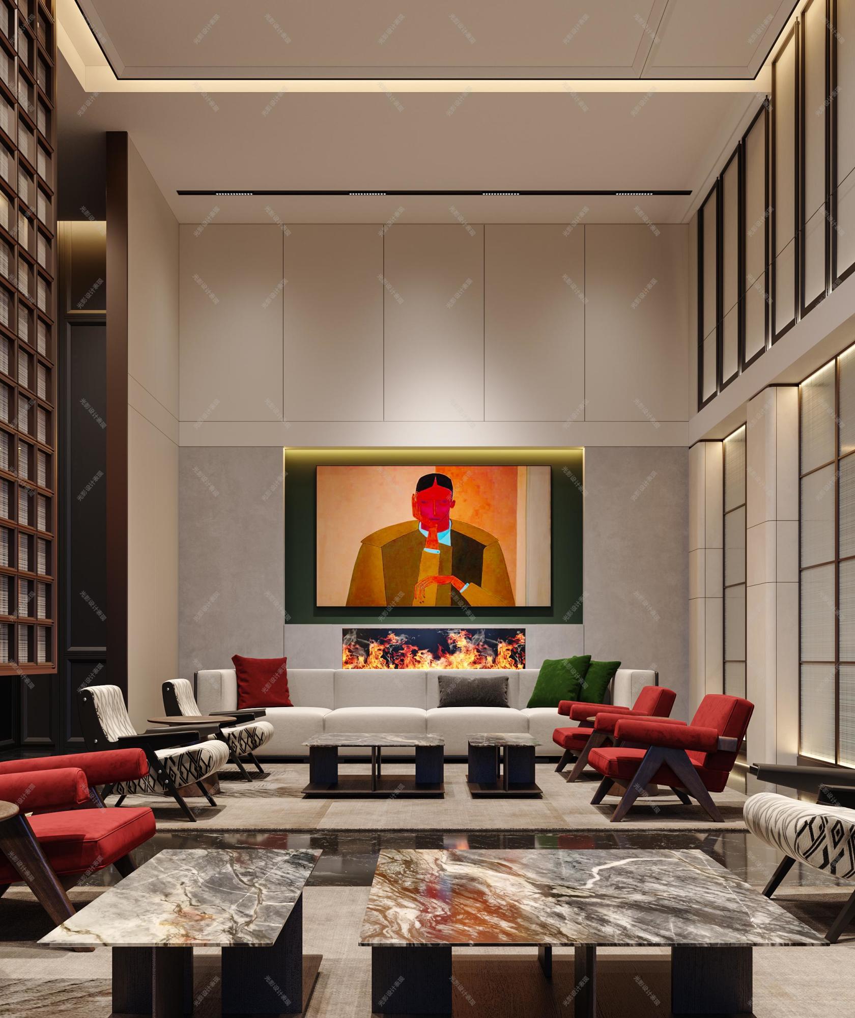 酒店空间设计|打造极致奢华与舒适体验[ID: 115950755]_建e效果图