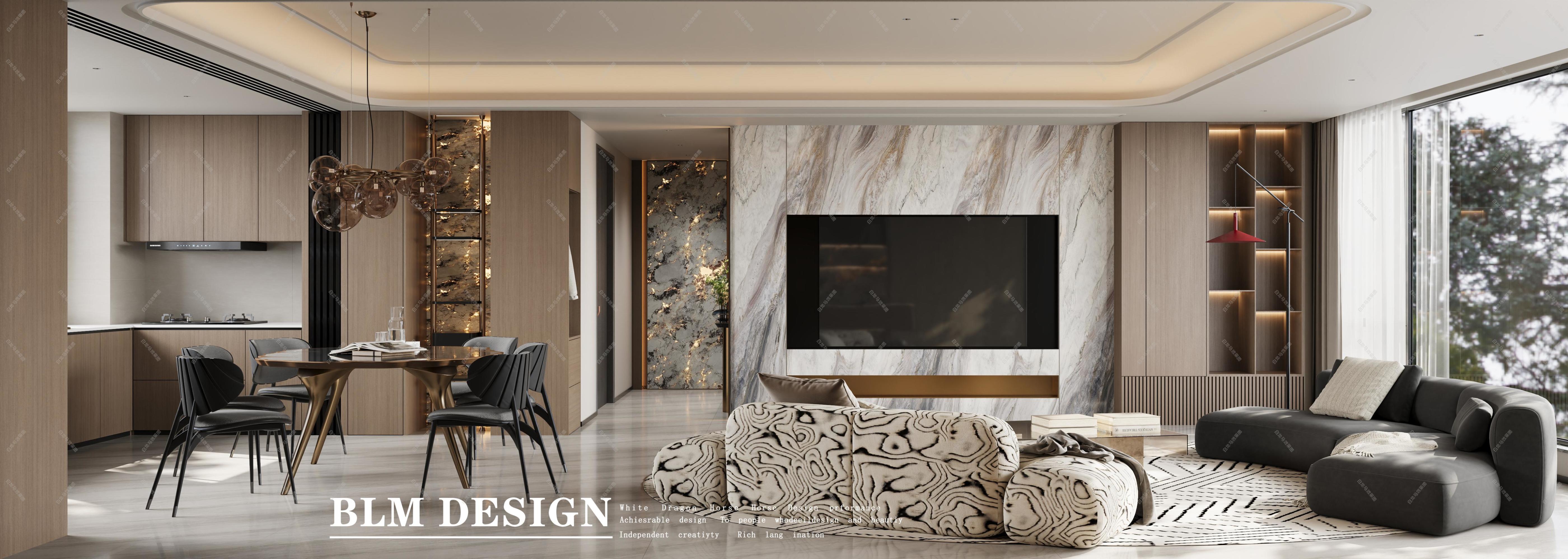 轻奢——白龙马效果图[ID: 115950707]_建e效果图
