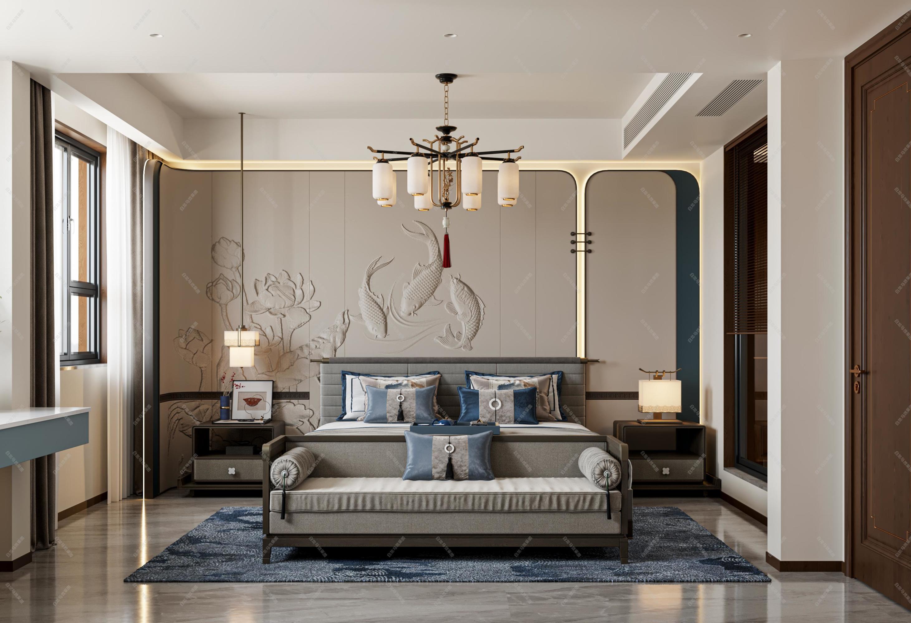 白龙马效果图——中式[ID: 115885119]_建e效果图