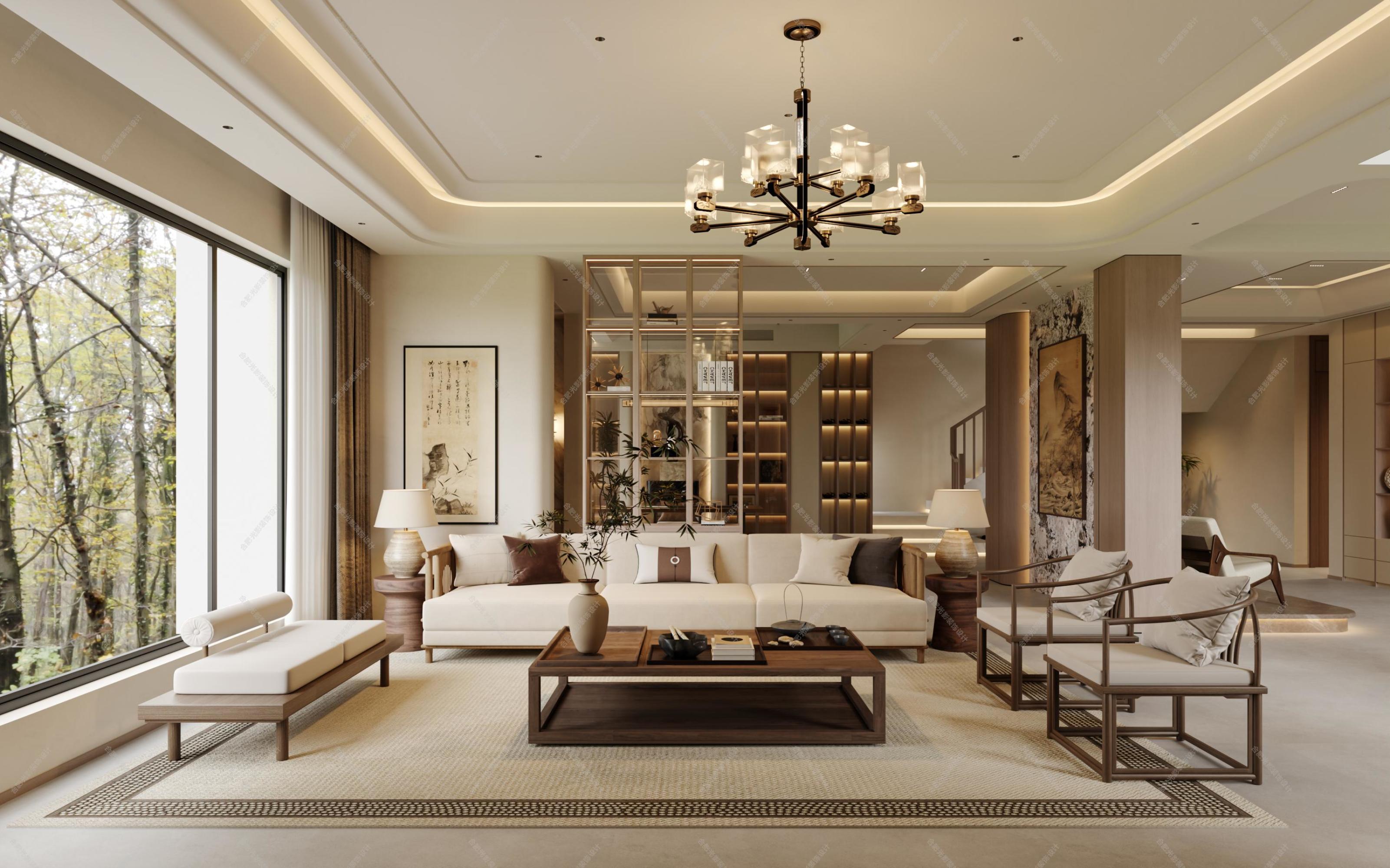 新中式别墅效果表现[ID: 116081896]_建e效果图