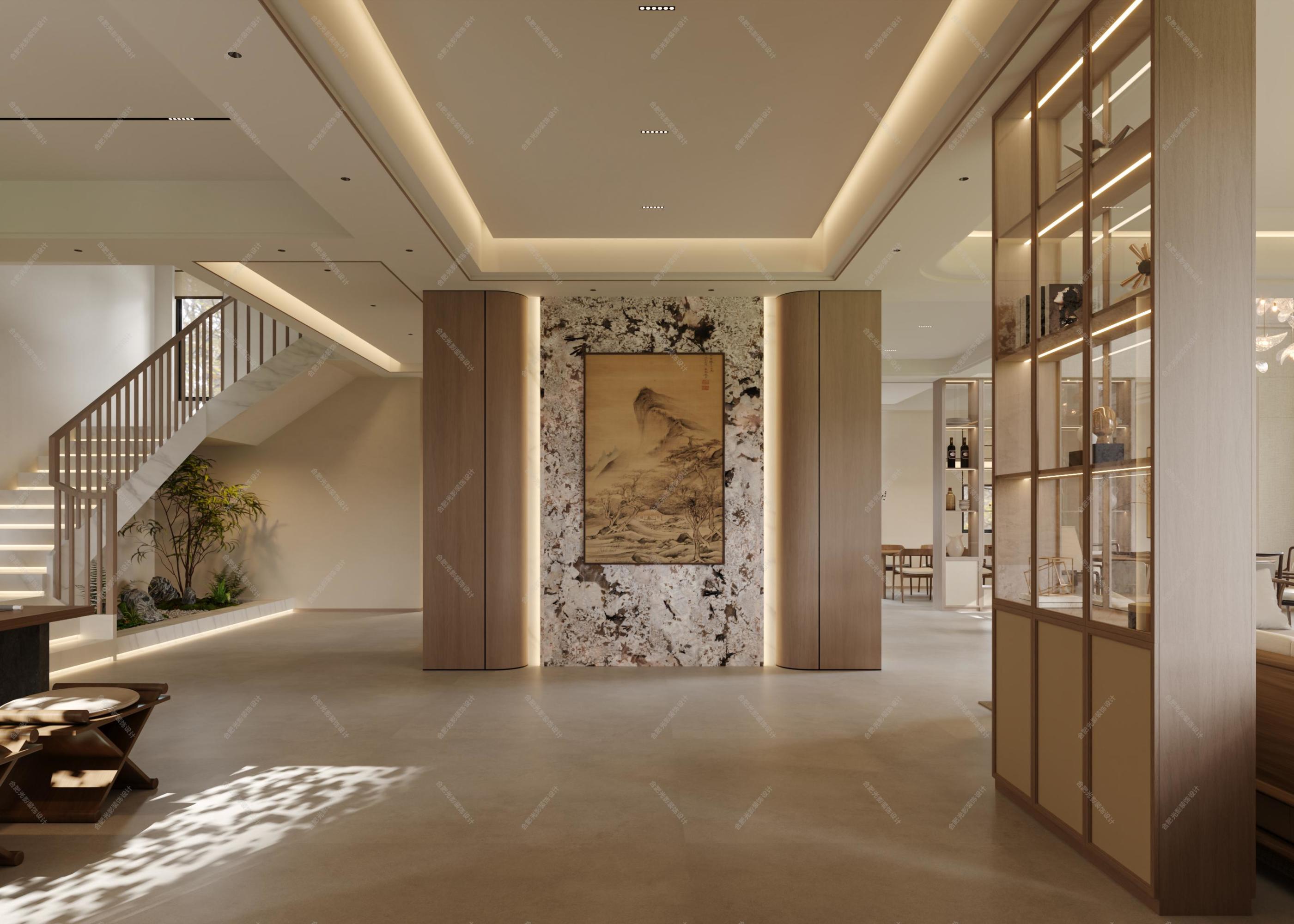 新中式别墅效果表现[ID: 116081896]_建e效果图