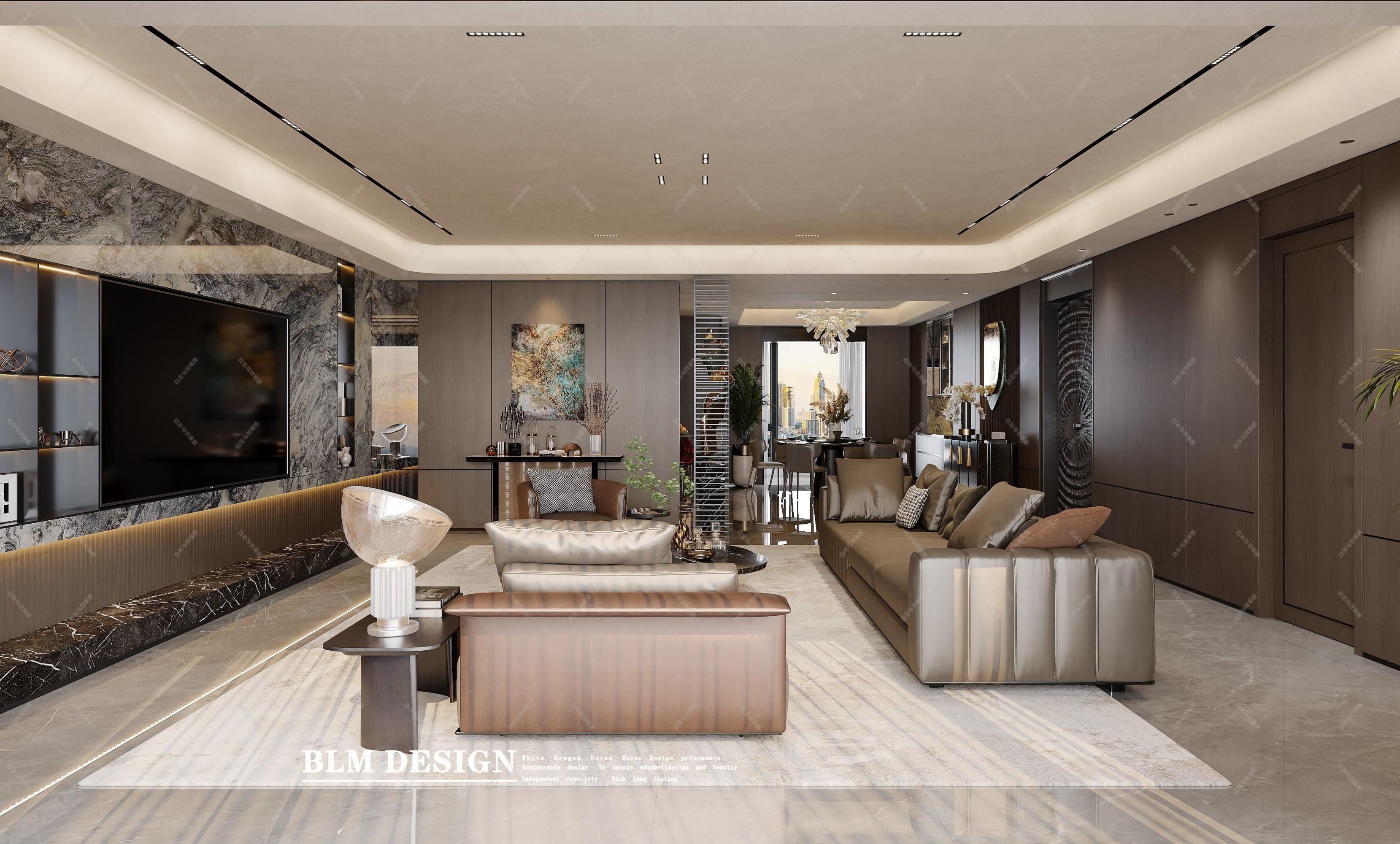 意式轻奢——白龙马效果图[ID: 116081679]_建e效果图
