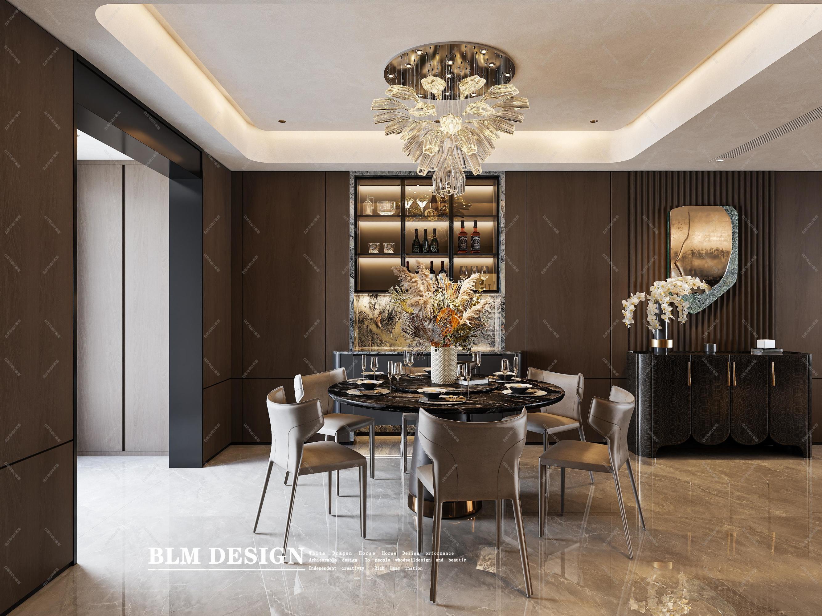 意式轻奢——白龙马效果图[ID: 116081888]_建e效果图