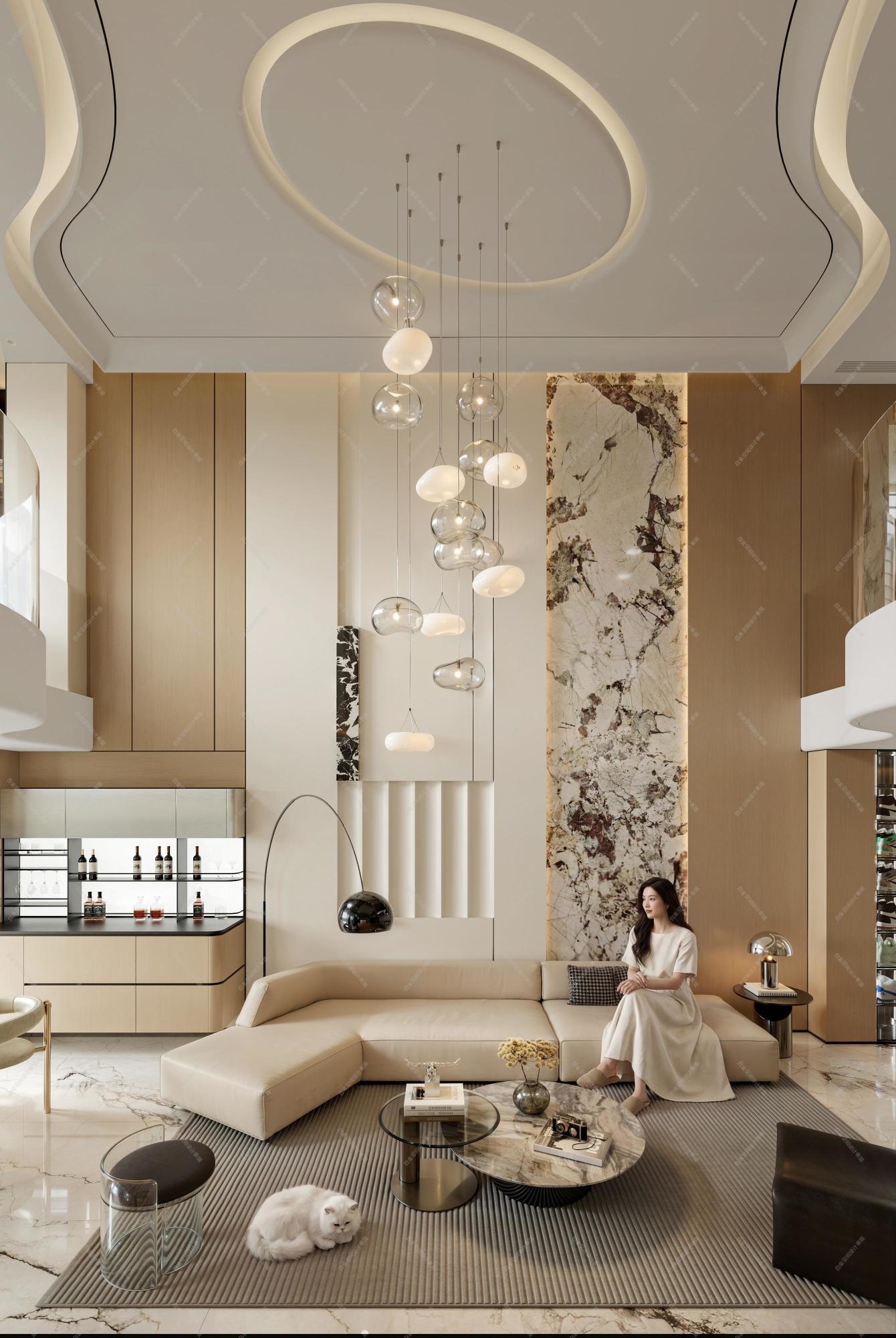 现代挑空别墅[ID: 116081744]_建e效果图