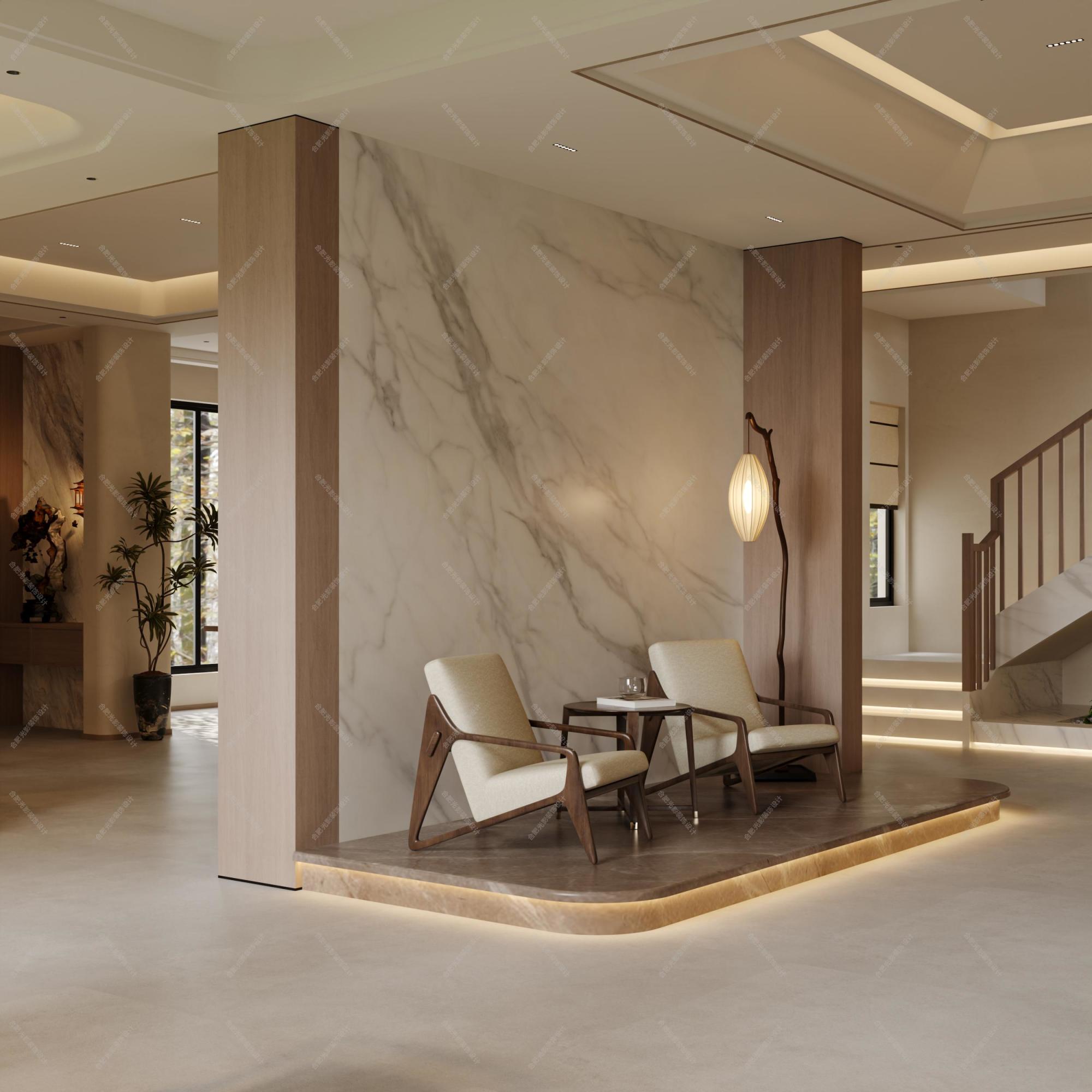 现代中式[ID: 116081685]_建e效果图