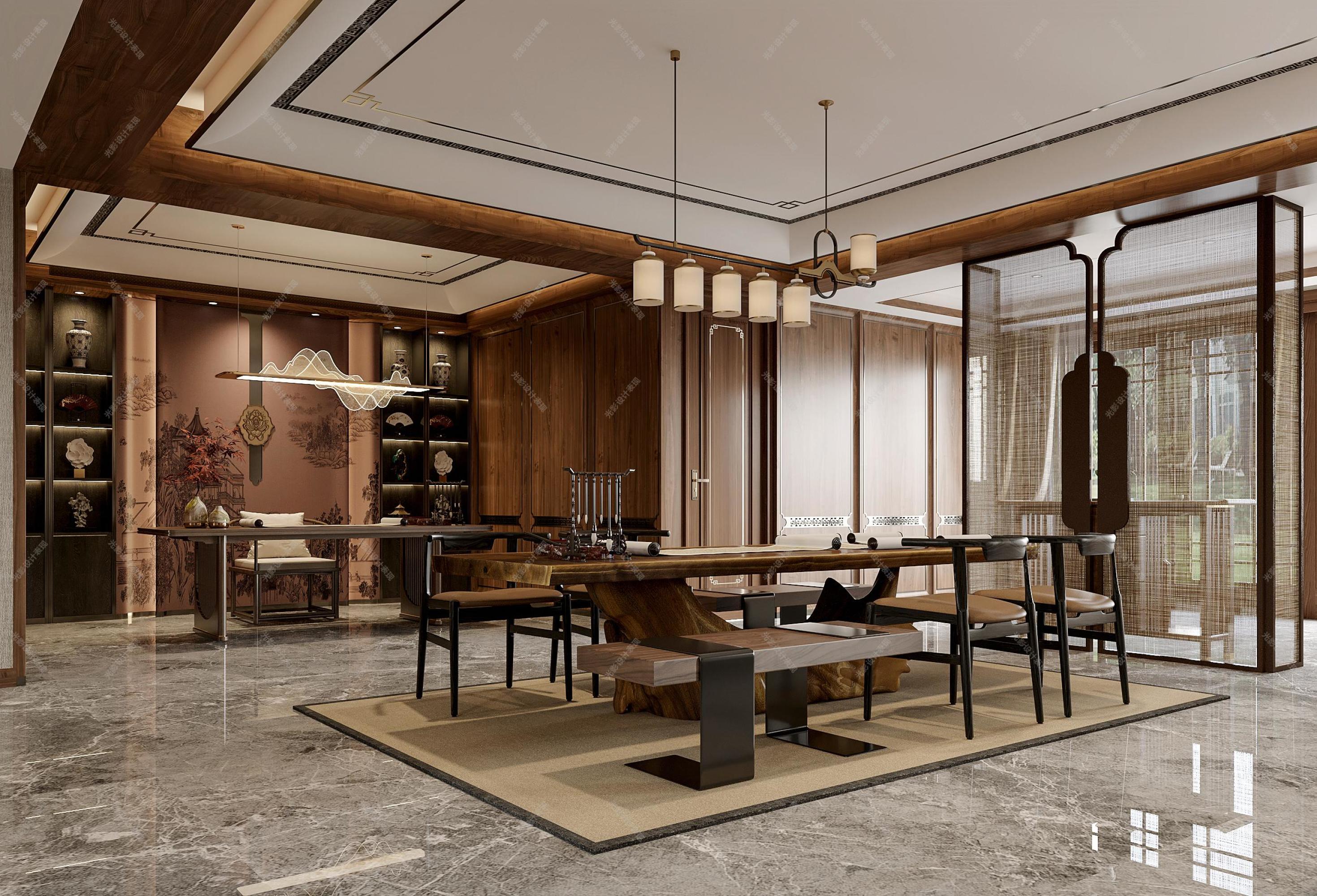 新中式别墅[ID: 116016219]_建e效果图