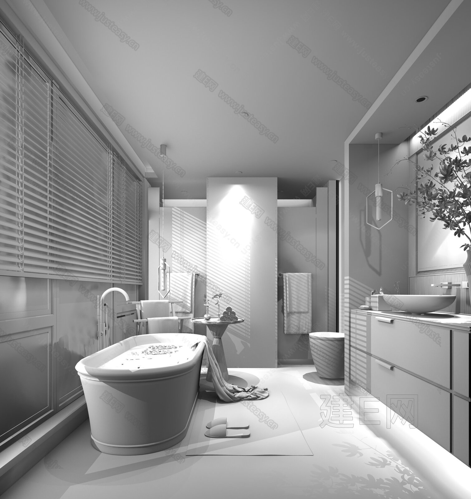 卫生间效果图|空间|家装设计|田金升 - 原创作品 - 站酷 (ZCOOL)