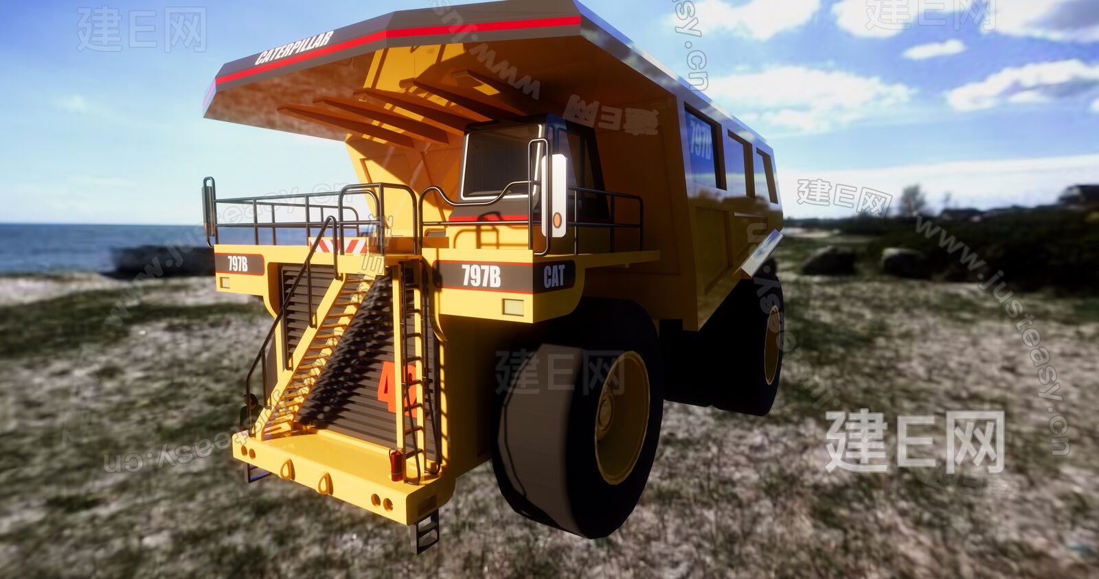 Caterpillar 797b农用车模型SU模型下载[ID:107889036]_建e网su模型
