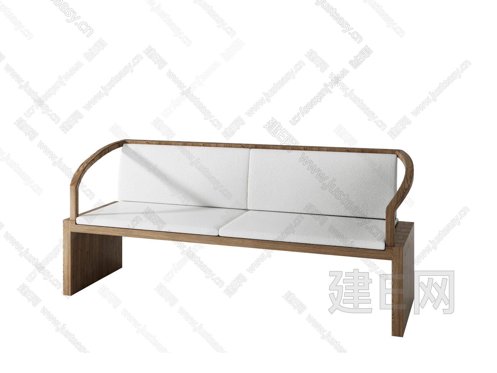 木迹制品 新中式两人沙发3d模型