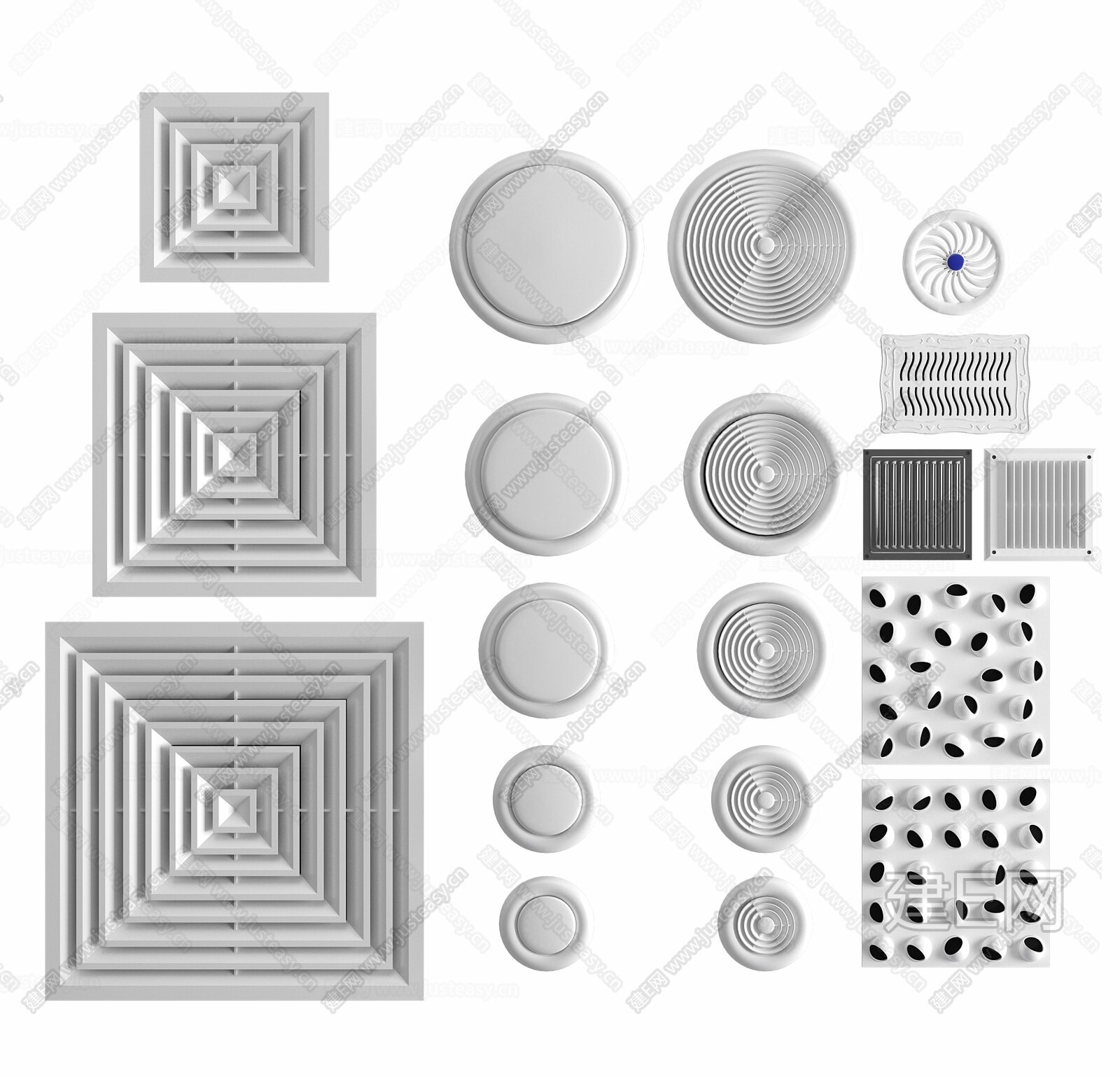 现代排风扇通风口组合