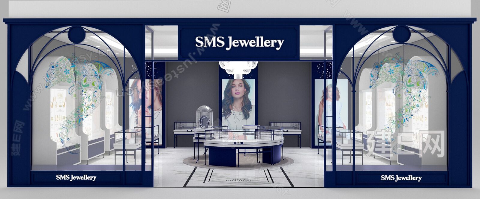 珠宝店模型SU模型下载[ID:110641457]_建e网su模型