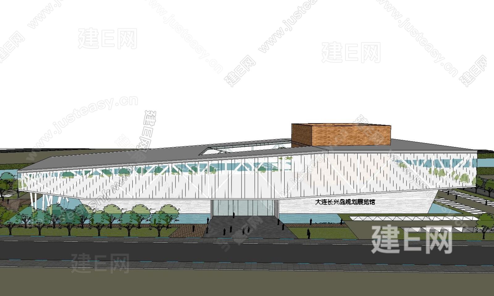 现代文化艺术中心模型SU模型下载[ID:112279929]_建e网su模型