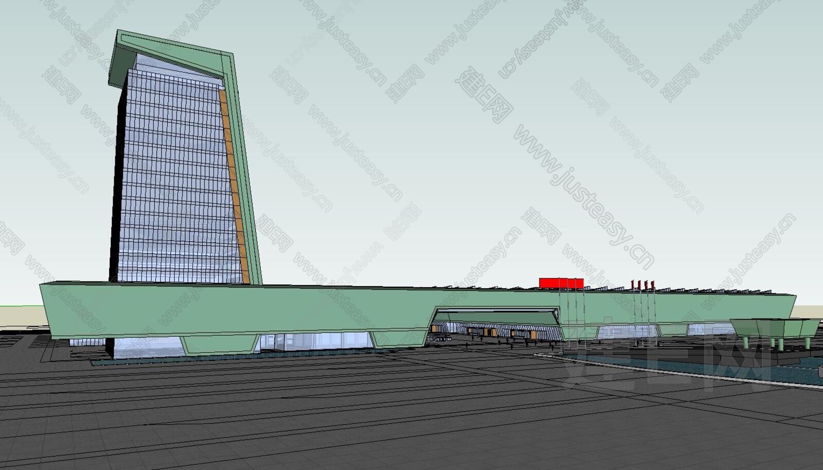 现代文化艺术中心模型SU模型下载[ID:112279963]_建e网su模型