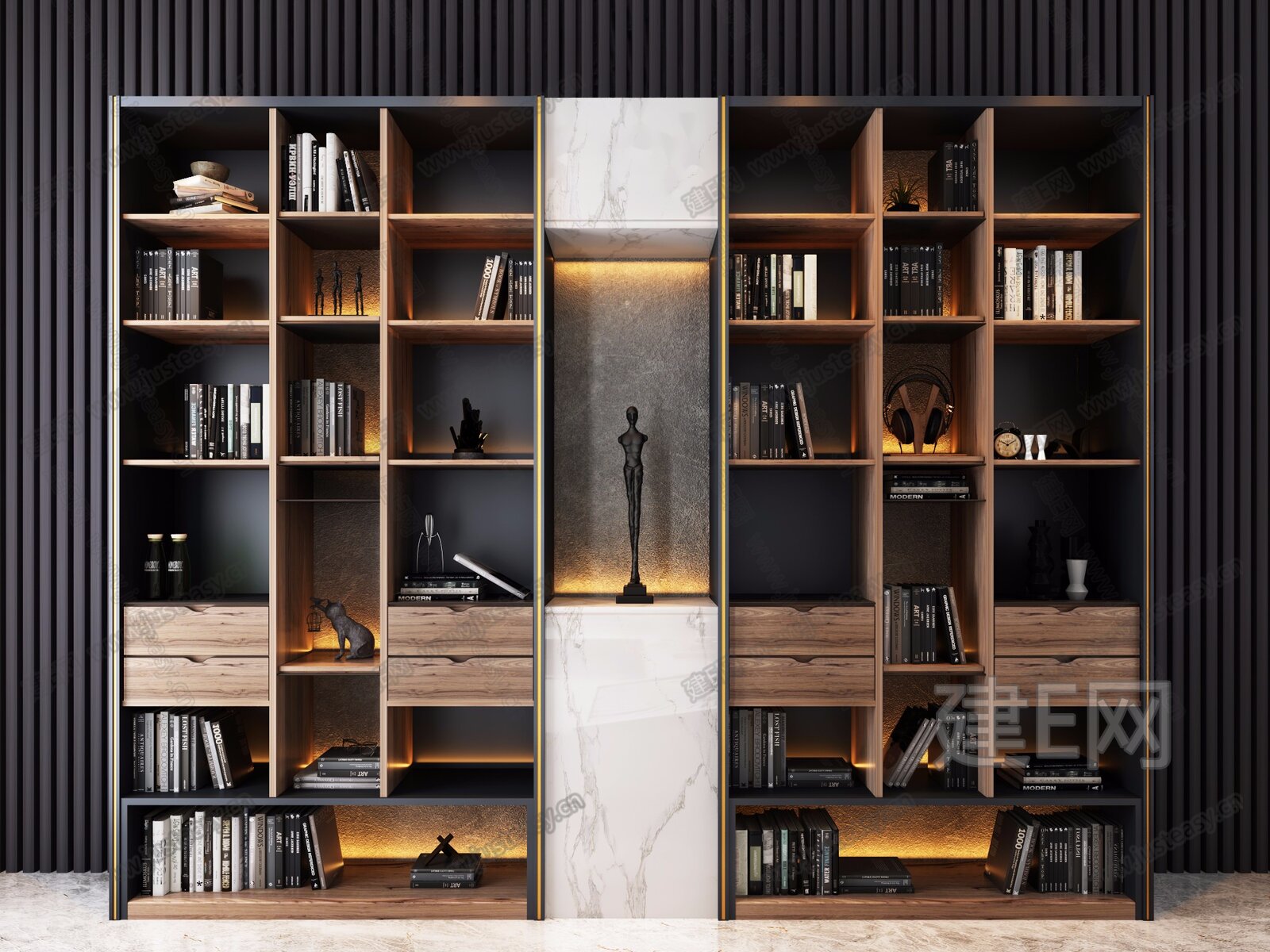 现代书柜组合